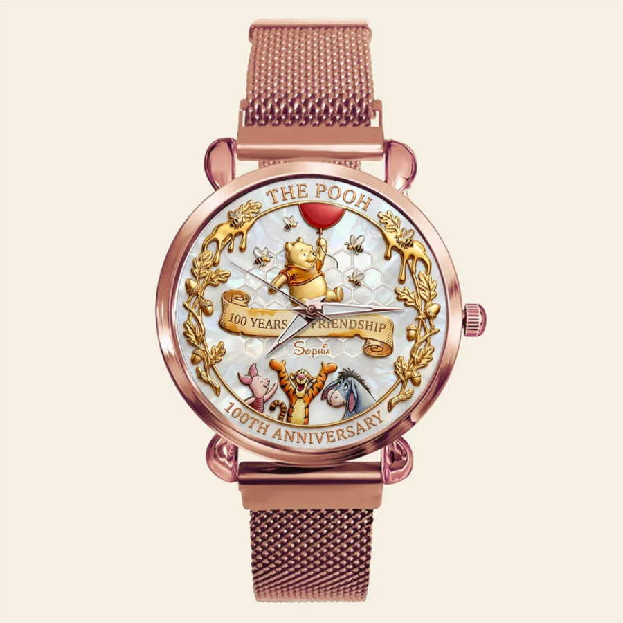 DSNY Honey Bear 100th Anniversary - Personalized Women Hand Watch - Gift For Movie Fans  HH01 - Image 4