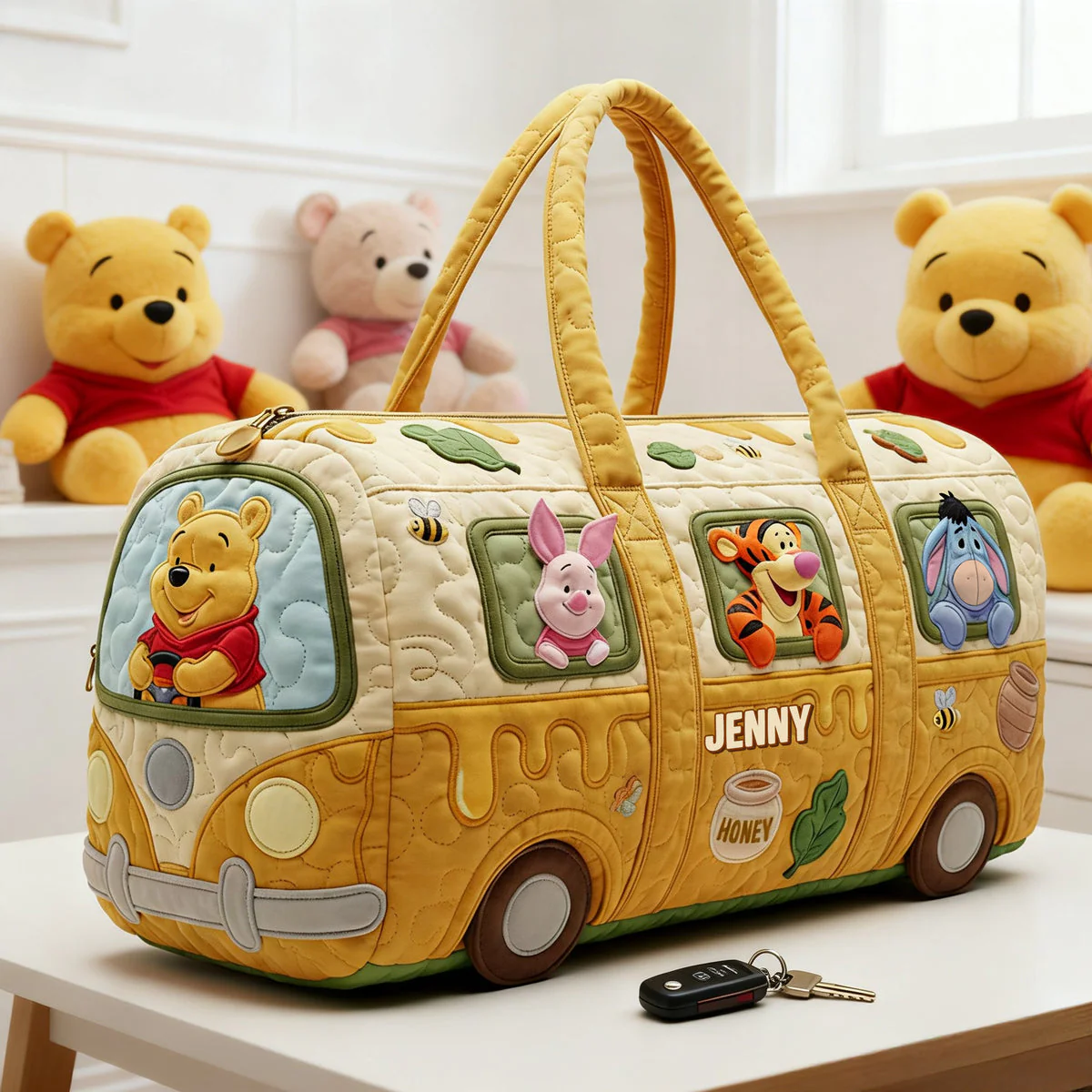 DSNY Honey Bear Adventure - Personalized Quilted Duffle Bag - Gift For Movie Fans NL122 - Image 3
