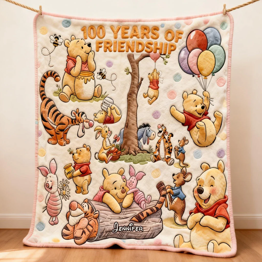 DSNY Honey Bear And Friends Anniversary 100 Years Of Friendship - Personalized Blanket - Gift For Movie Fans NL122
