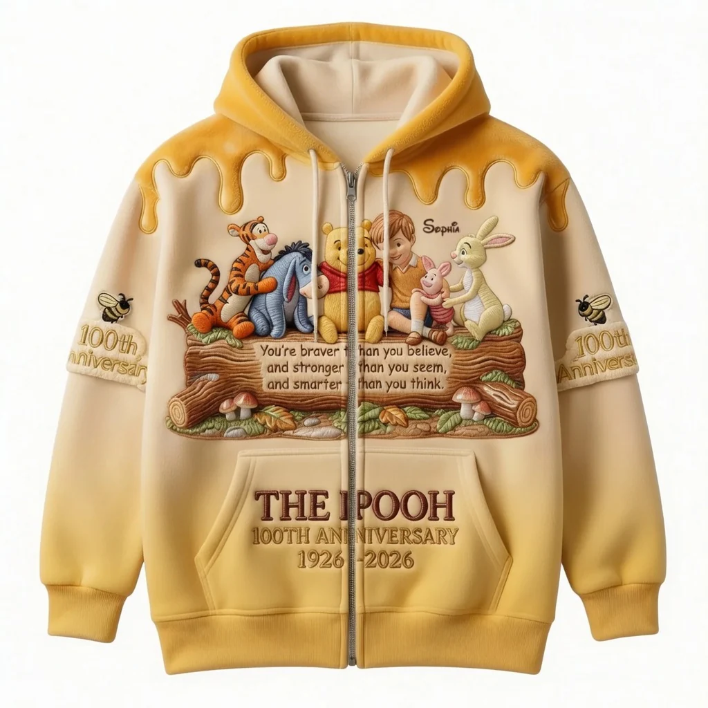 DSNY Honey Bear And Friends Celebrate 100th Anniversary - Personalized All Over Shirt - Gift For Movie Fans HH01 - Image 4