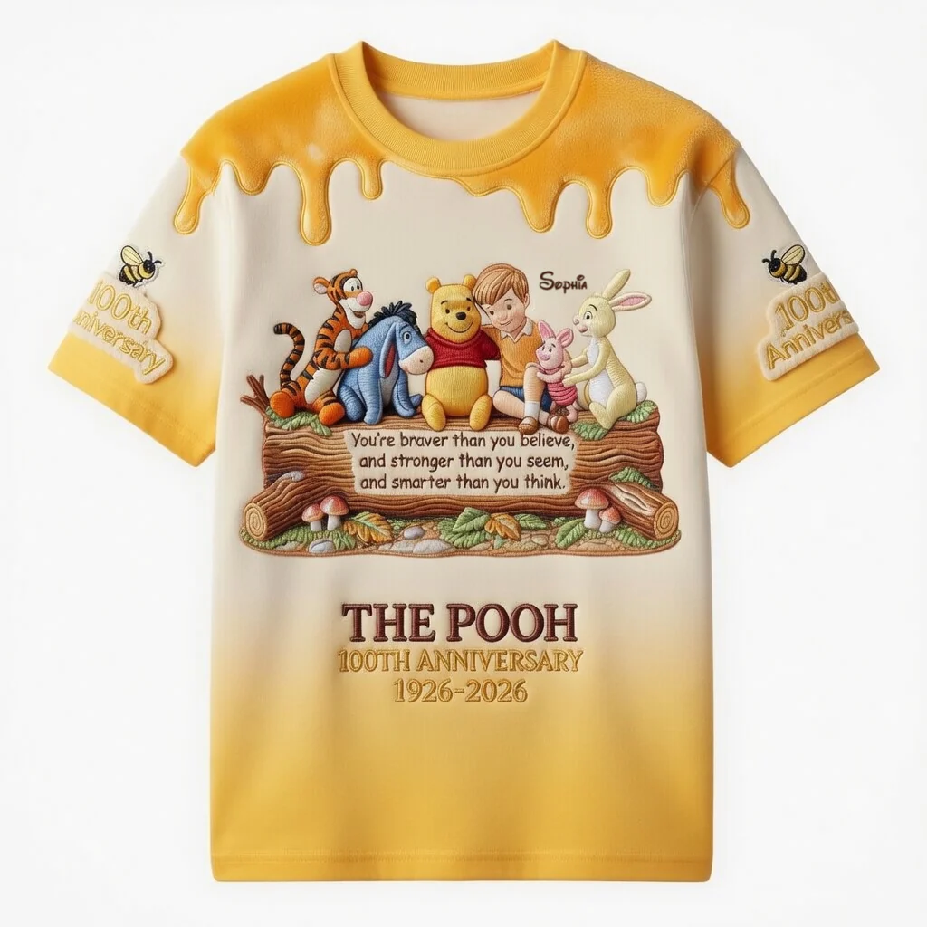 DSNY Honey Bear And Friends Celebrate 100th Anniversary - Personalized All Over Shirt - Gift For Movie Fans HH01 - Image 6