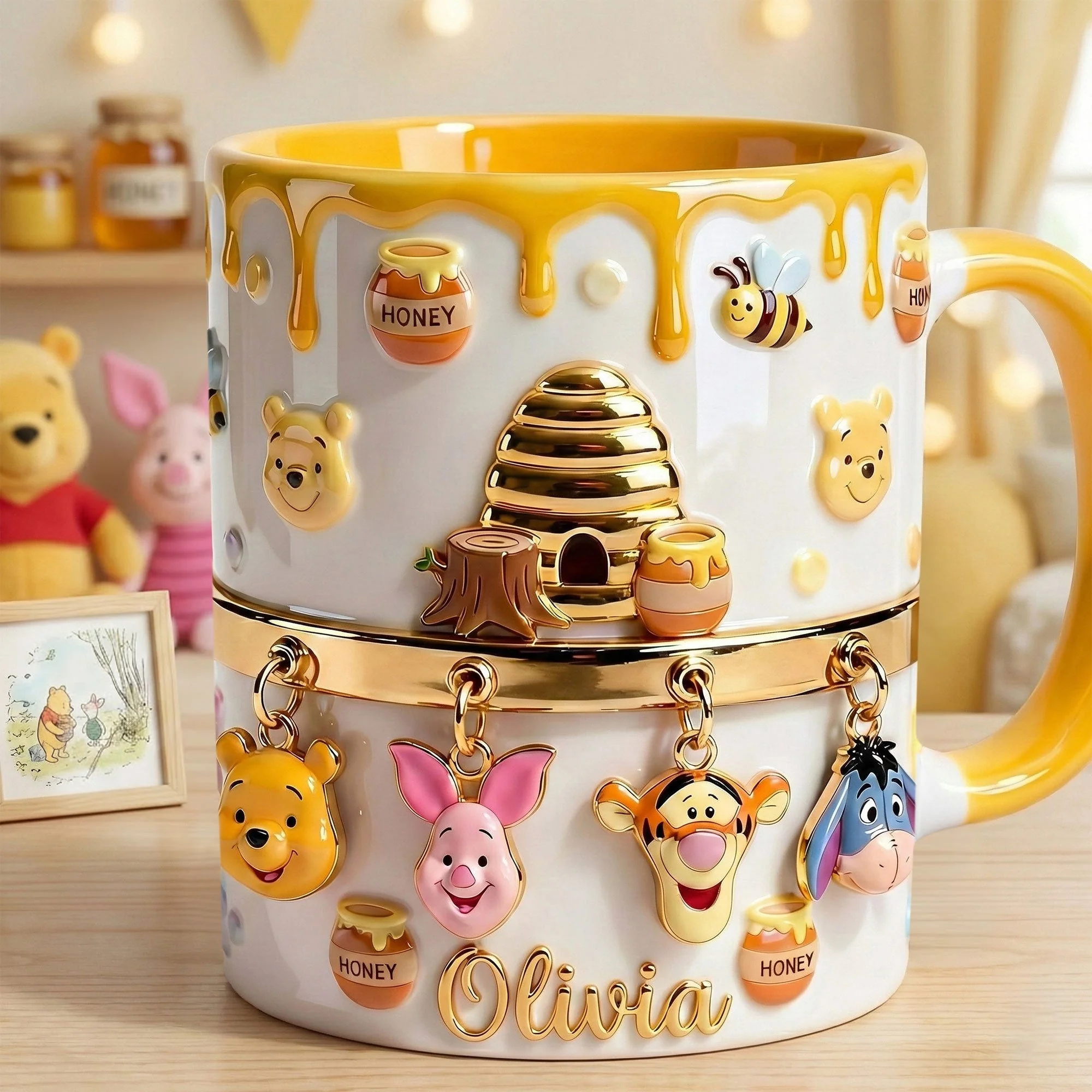 DSNY Honey Bear And Friends - Personalized Accent Mug - Gift For Movie Fans NL122 - Image 2