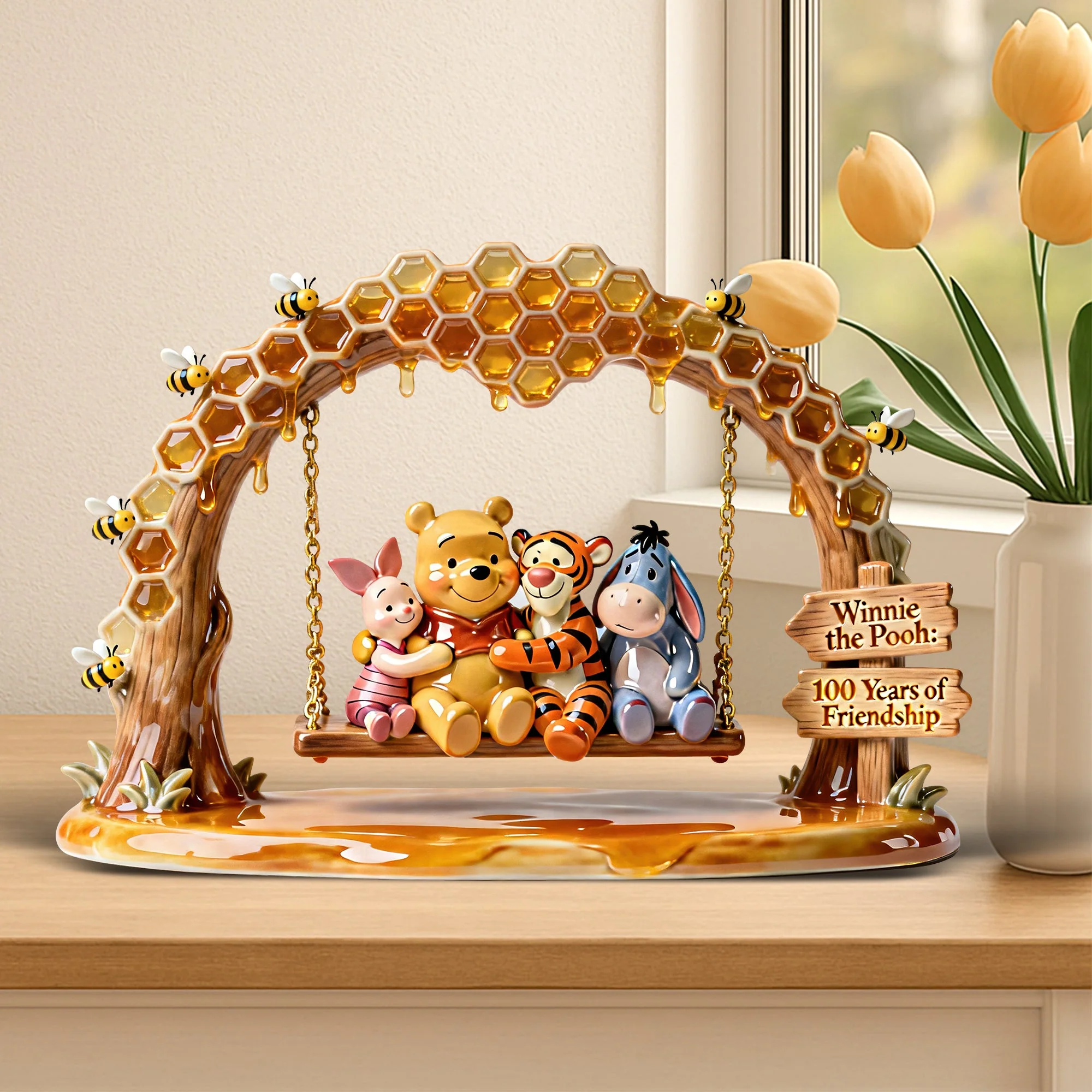 DSNY Honey Bear Anniversary 100 Years Of Friendship - Personalized Acrylic Plaque - Gift For Movie Fans HH01 - Image 3