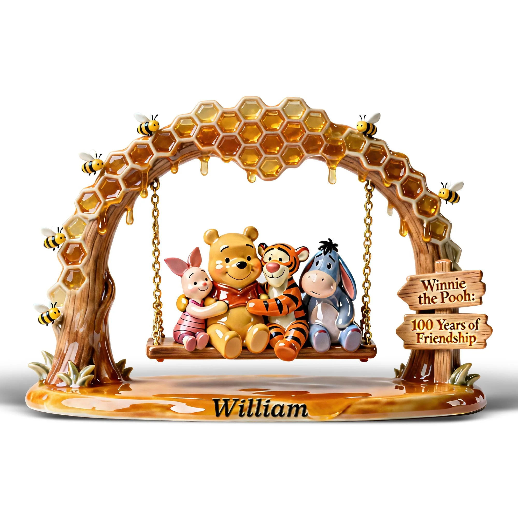 DSNY Honey Bear Anniversary 100 Years Of Friendship - Personalized Acrylic Plaque - Gift For Movie Fans HH01 - Image 4
