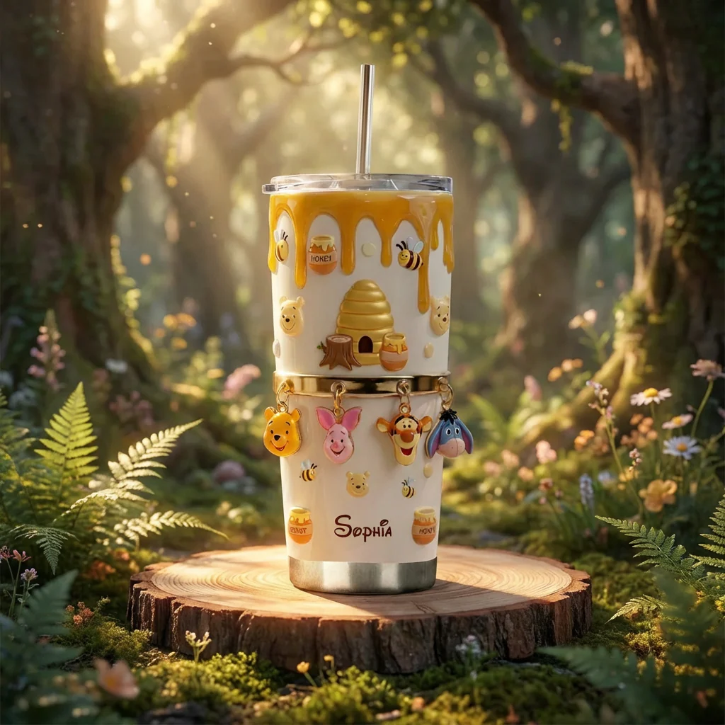 DSNY Honey Bear Anniversary 100 Years Of Friendship - Personalized Tumbler - Gift For Movie Fans HH01