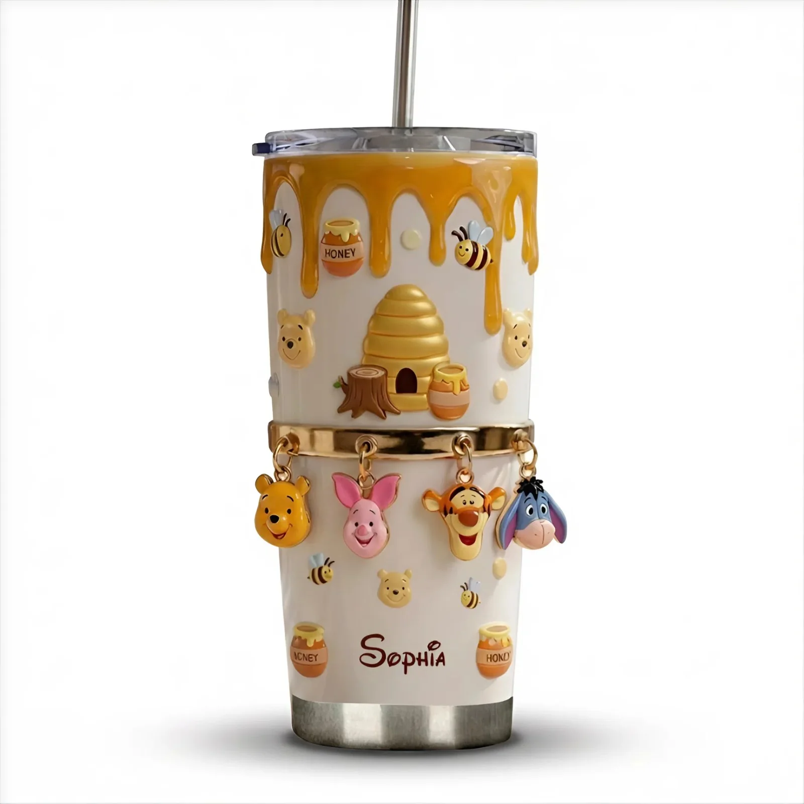 DSNY Honey Bear Anniversary 100 Years Of Friendship - Personalized Tumbler - Gift For Movie Fans HH01 - Image 4