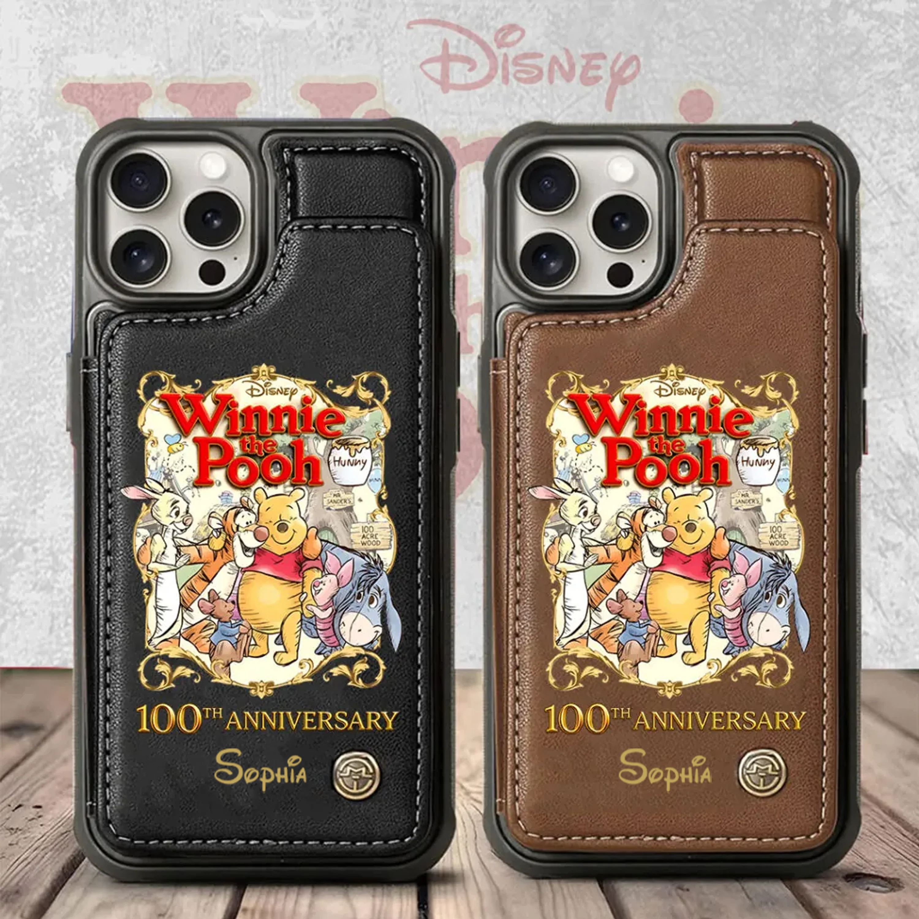 DSNY Honey Bear Anniversary 100 Years Of Friendship - Personalized Wallet Phone Case