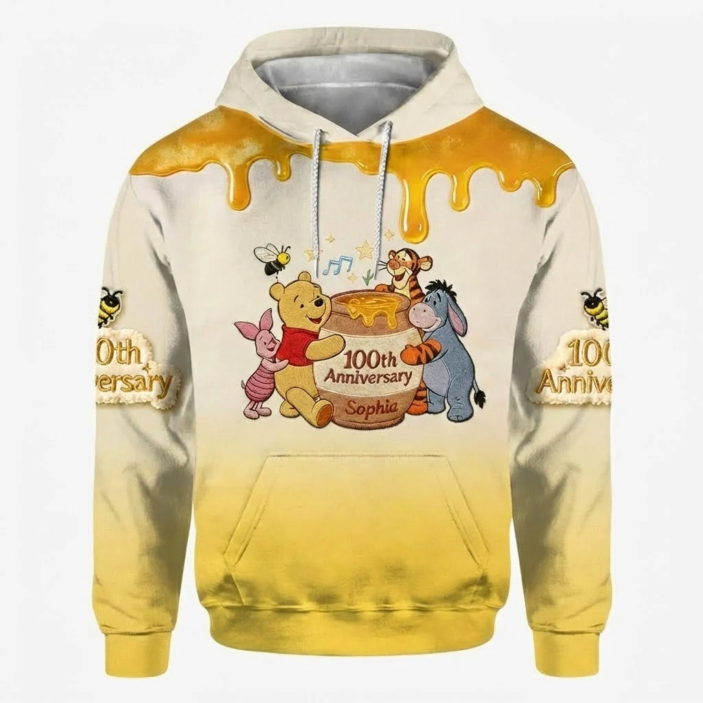 DSNY Honey Bear Anniversary 100th Years Of Being Friend - Personalized All Over Shirt - Gift For Movie Fans NL122 - Image 3