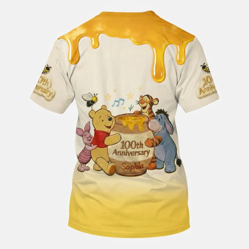 DSNY Honey Bear Anniversary 100th Years Of Being Friend - Personalized All Over Shirt - Gift For Movie Fans NL122 - Image 8
