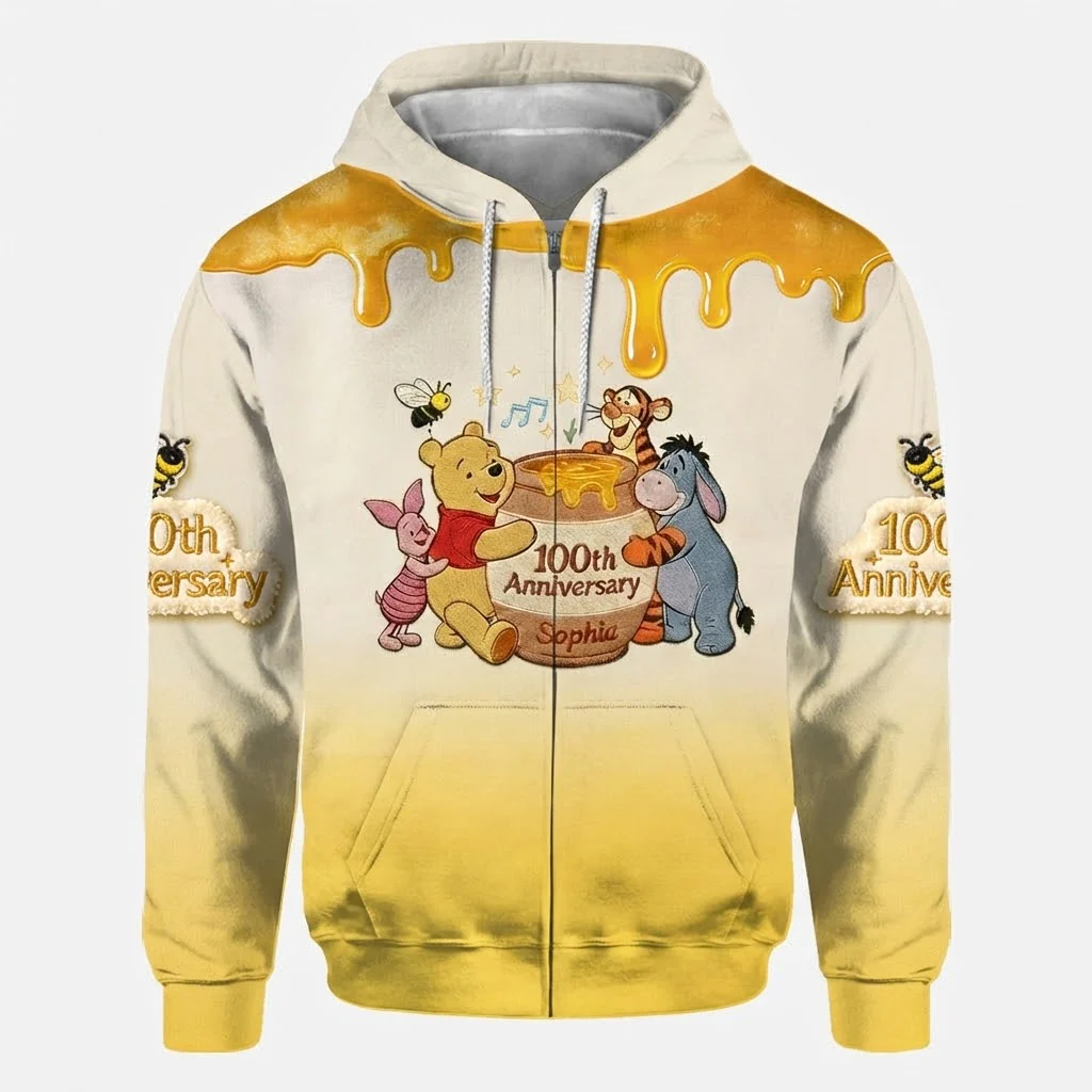 DSNY Honey Bear Anniversary 100th Years Of Being Friend - Personalized All Over Shirt - Gift For Movie Fans NL122 - Image 9