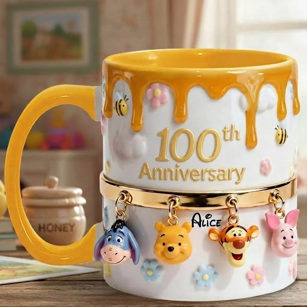 DSNY Honey Bear Anniversary 100th Years Of Friendship - Personalized Accent Mug - Gift For Movie Fans NL122 - Image 2