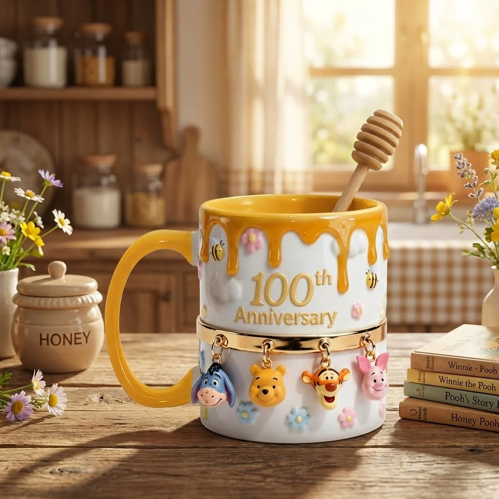 DSNY Honey Bear Anniversary 100th Years Of Friendship - Personalized Accent Mug - Gift For Movie Fans NL122 - Image 3