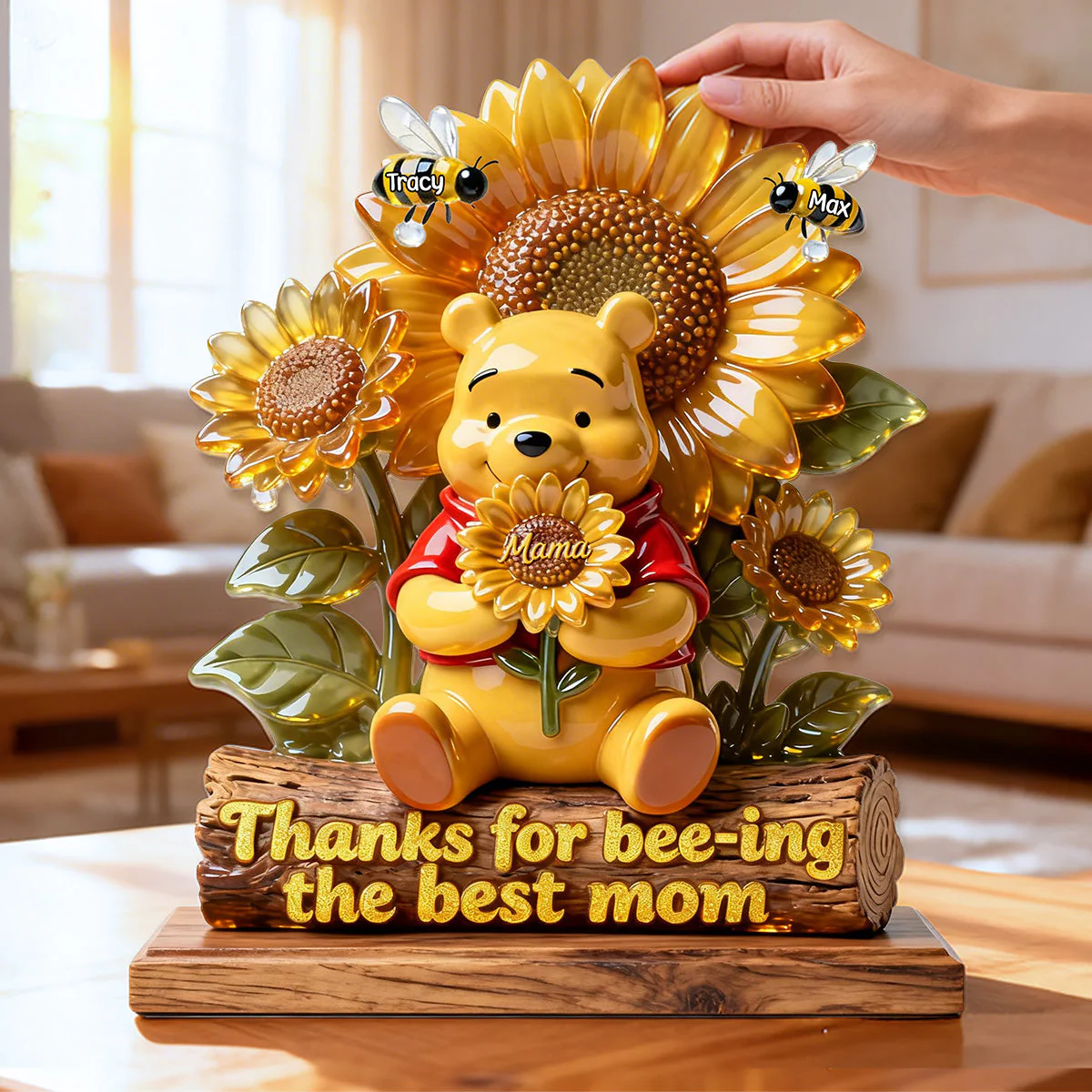 DSNY Honey Bear Being The Best Mom - Personalized Custom Shaped Acrylic Plaque - Gift For Mom, Grandma NL122 - Image 2