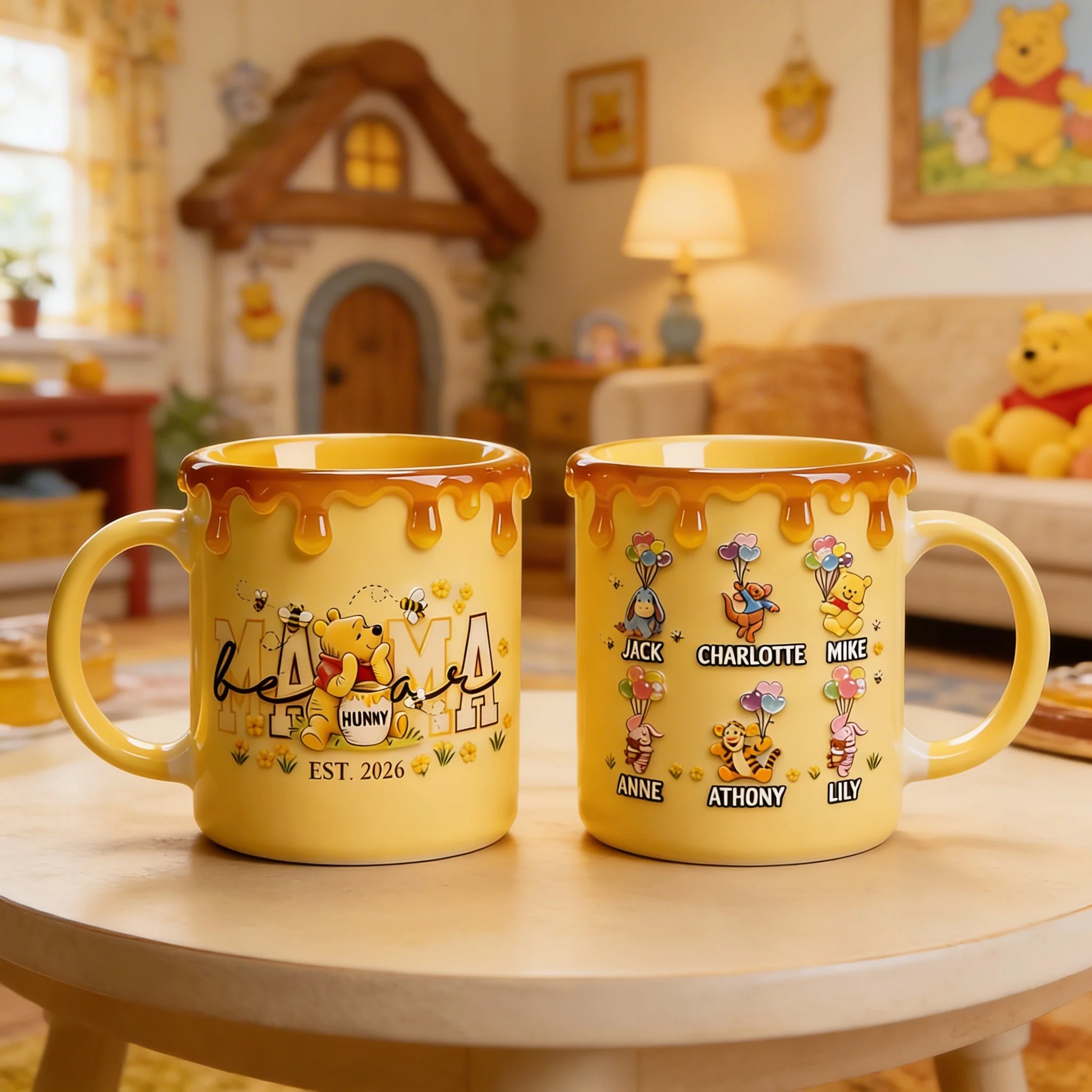 DSNY Honey Bear Best Mama Ever - Personalized Accent Mug - Special Gift For Mom NL122 - Image 2