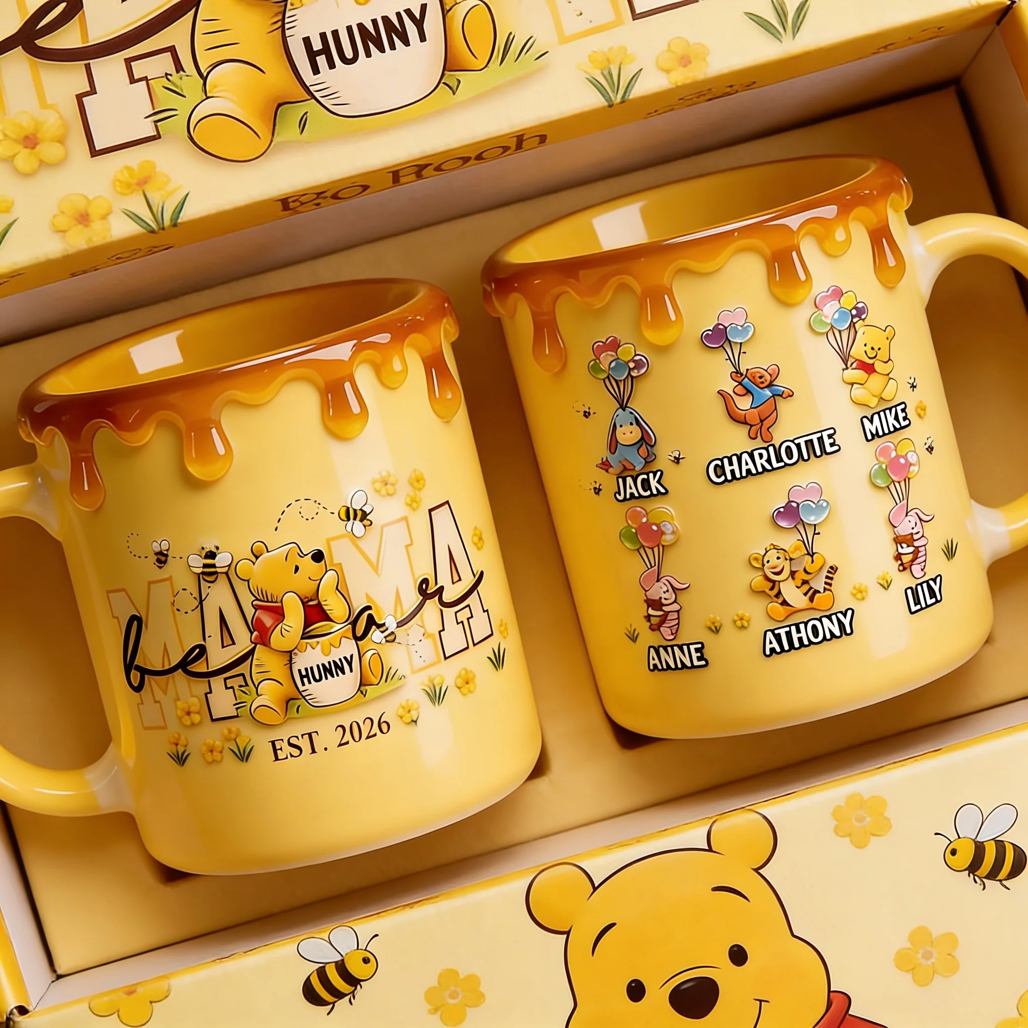 DSNY Honey Bear Best Mama Ever - Personalized Accent Mug - Special Gift For Mom NL122 - Image 3