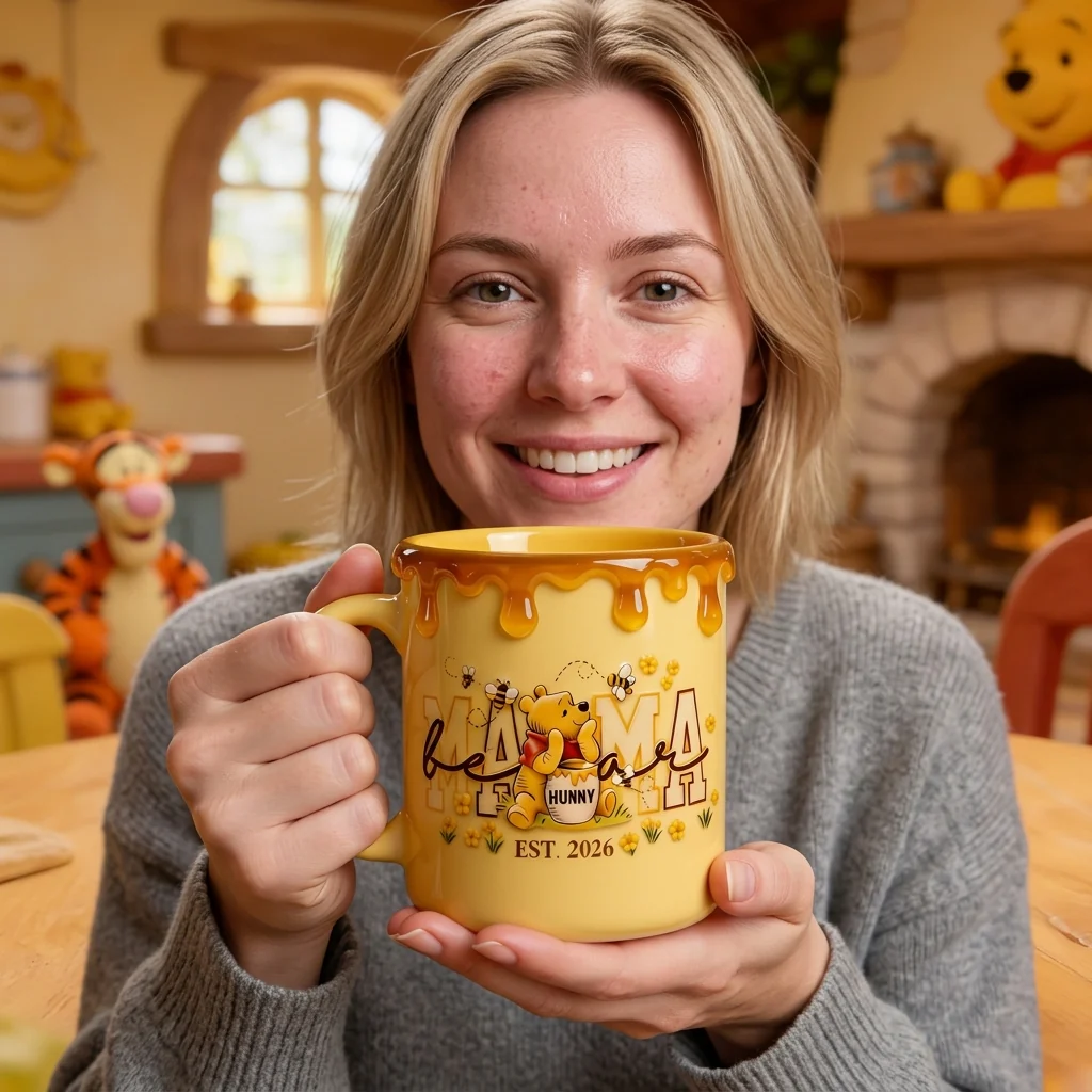 DSNY Honey Bear Best Mama Ever - Personalized Accent Mug - Special Gift For Mom NL122 - Image 4