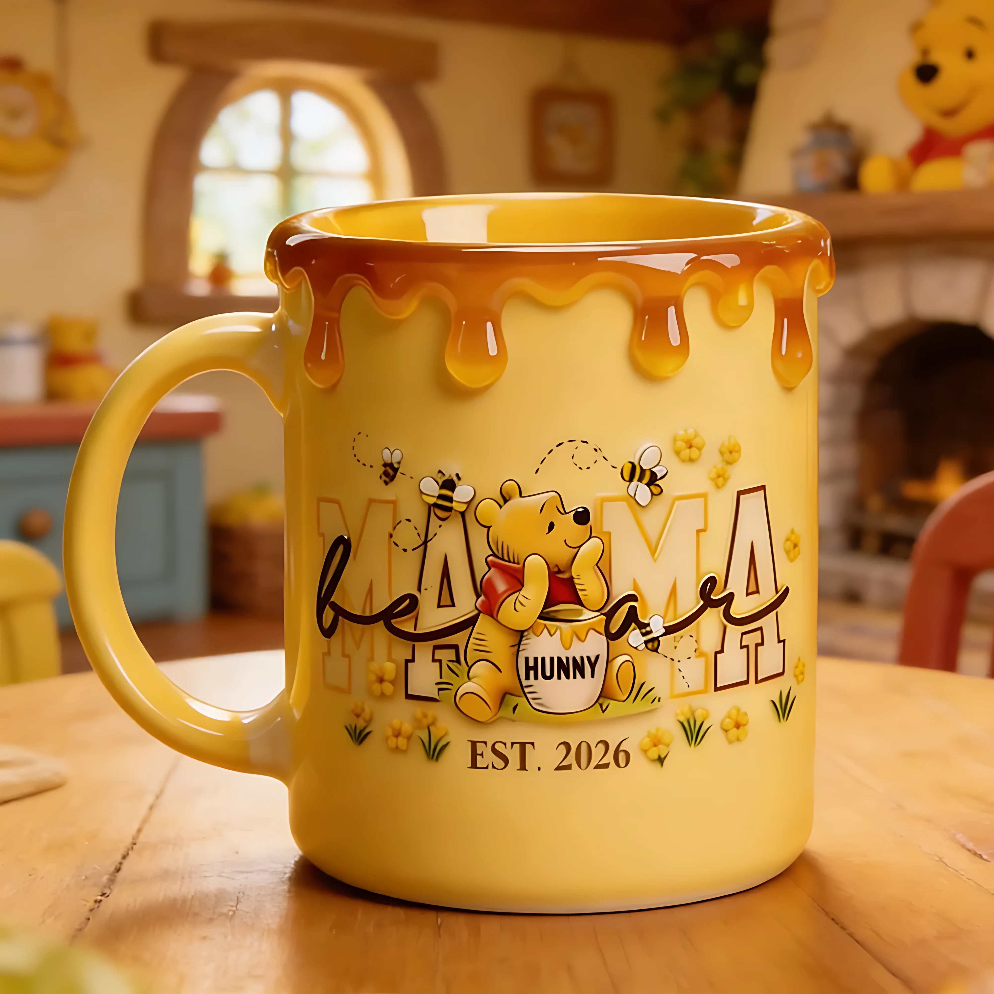 DSNY Honey Bear Best Mama Ever - Personalized Accent Mug - Special Gift For Mom NL122 - Image 5