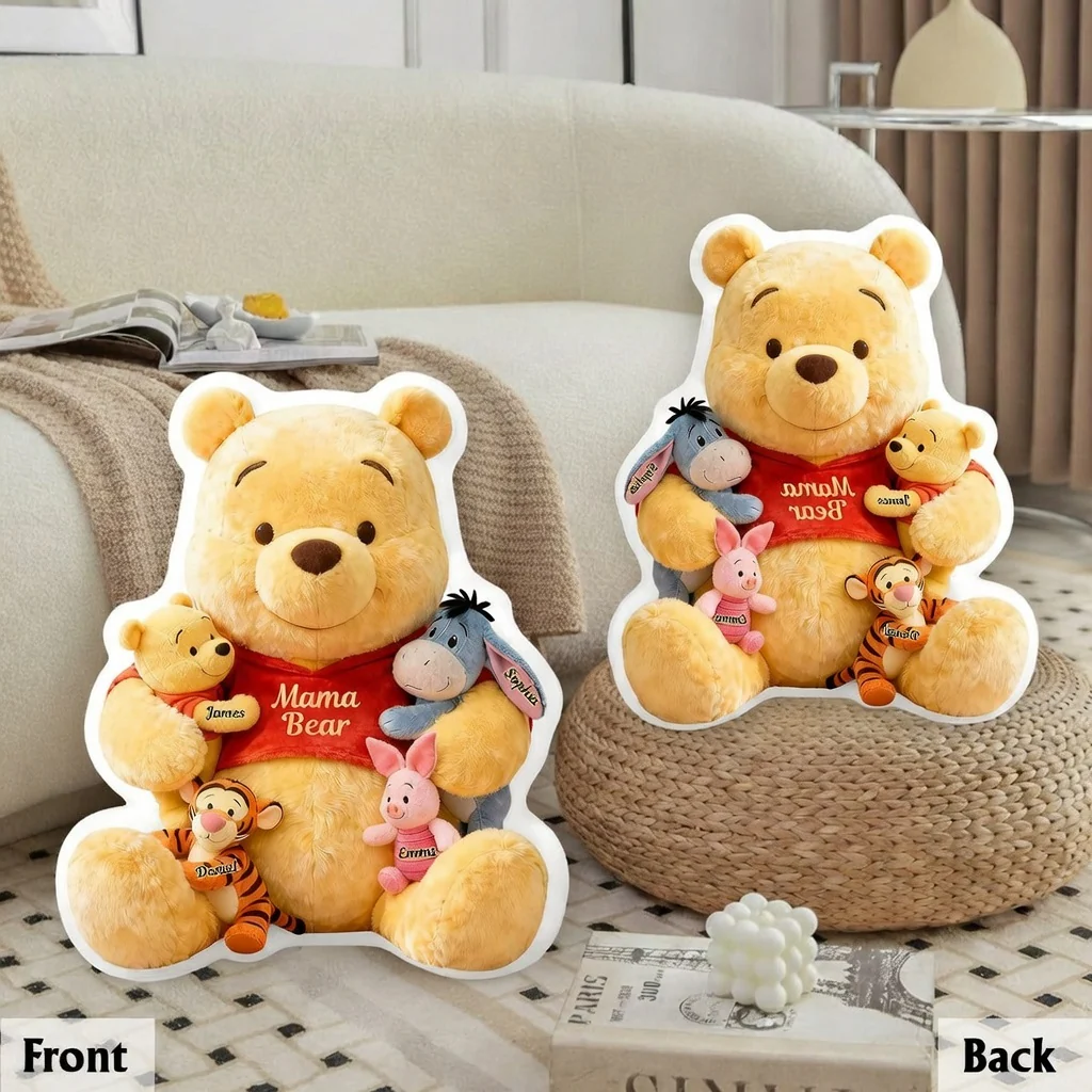DSNY Honey Bear Best Mama Ever - Personalized Custom Shaped Pillow - Gift For Movie Fans, Family, Mother's Day HH01 - Image 4