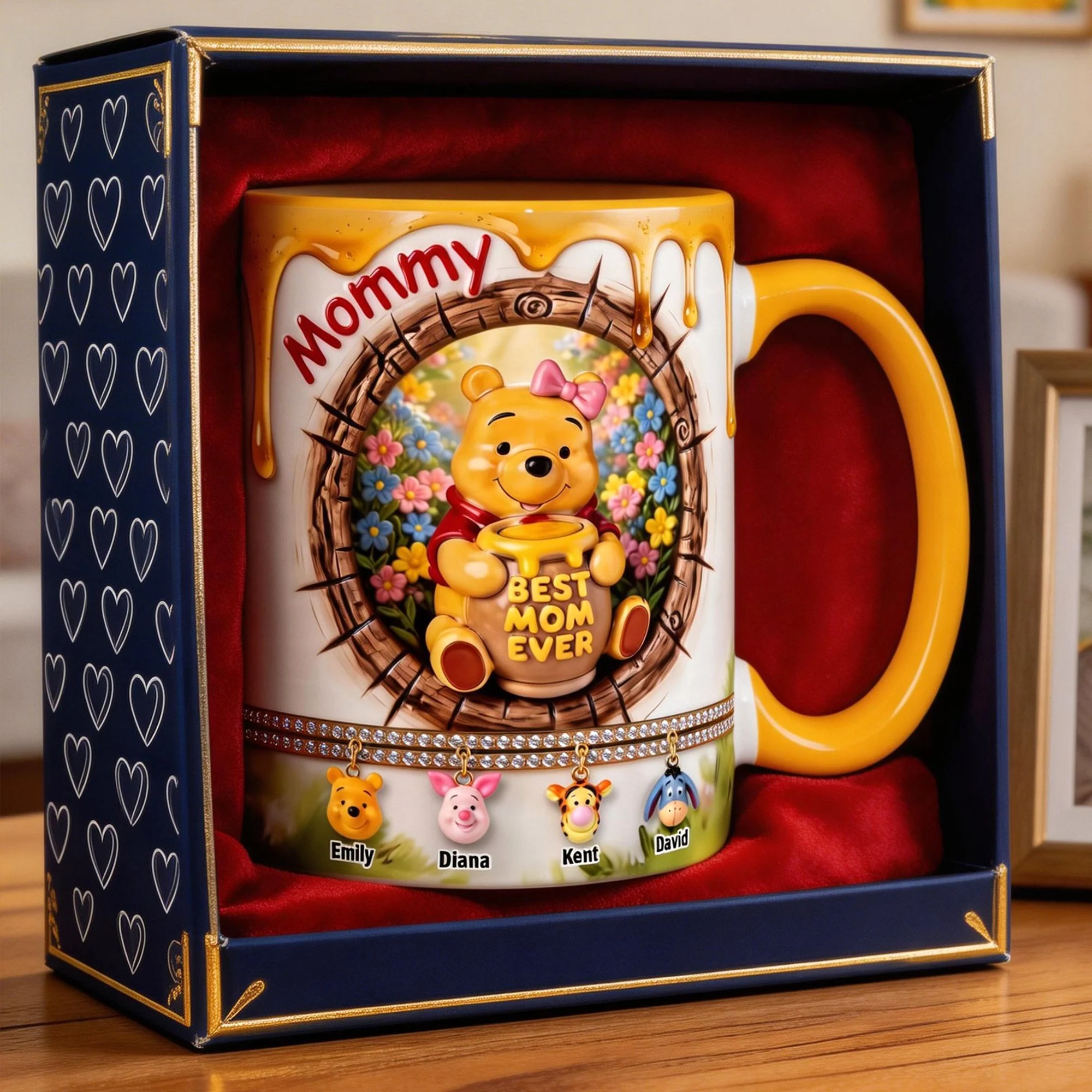 DSNY Honey Bear Best Mom Ever - Personalized Accent Mug - Gift For Mom, Movie Fans