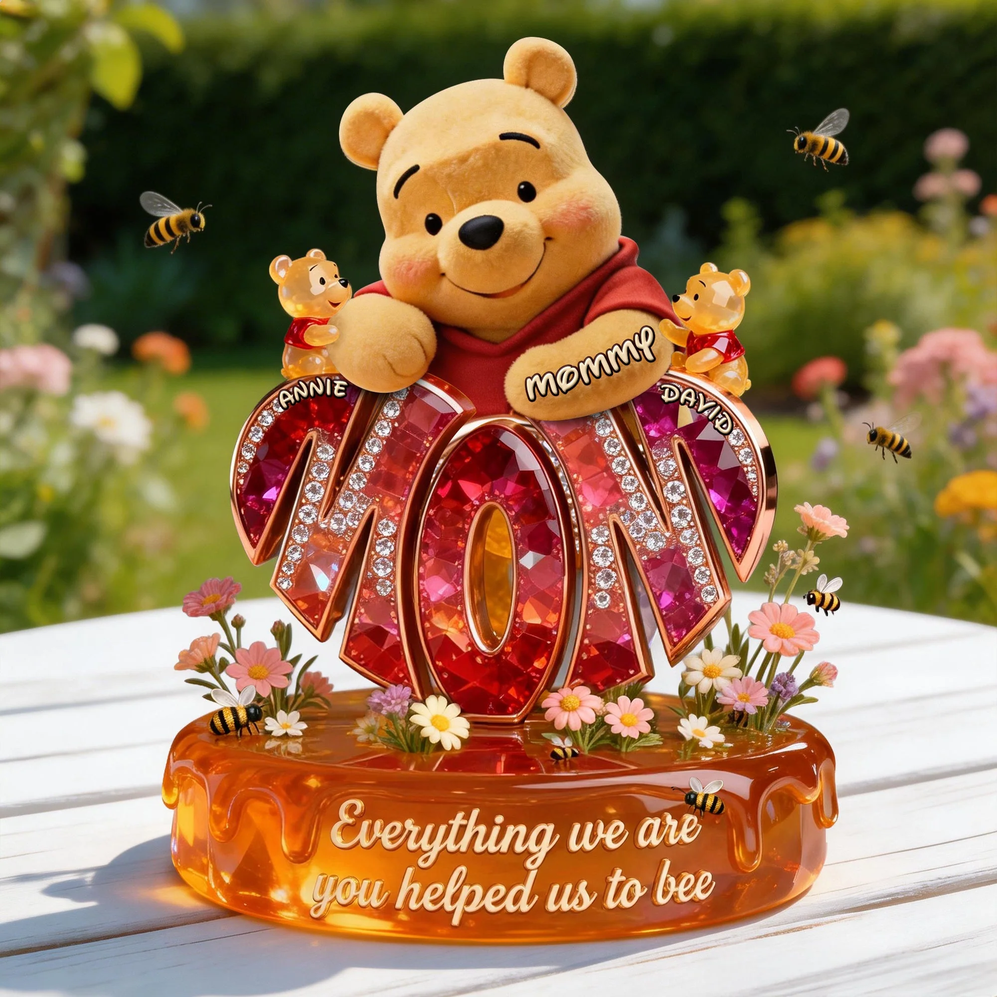 DSNY Honey Bear Best Mom Ever - Personalized Acrylic Plaque - Gift For Mom, Movie Fans NL122 - Image 2