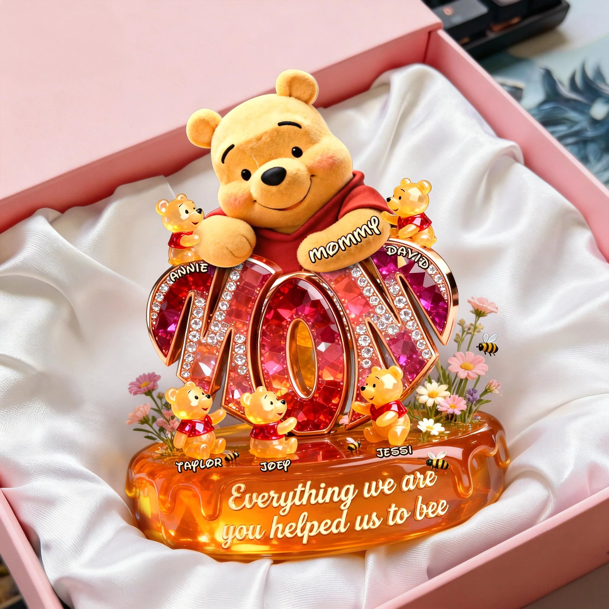 DSNY Honey Bear Best Mom Ever - Personalized Acrylic Plaque - Gift For Mom, Movie Fans NL122 - Image 3