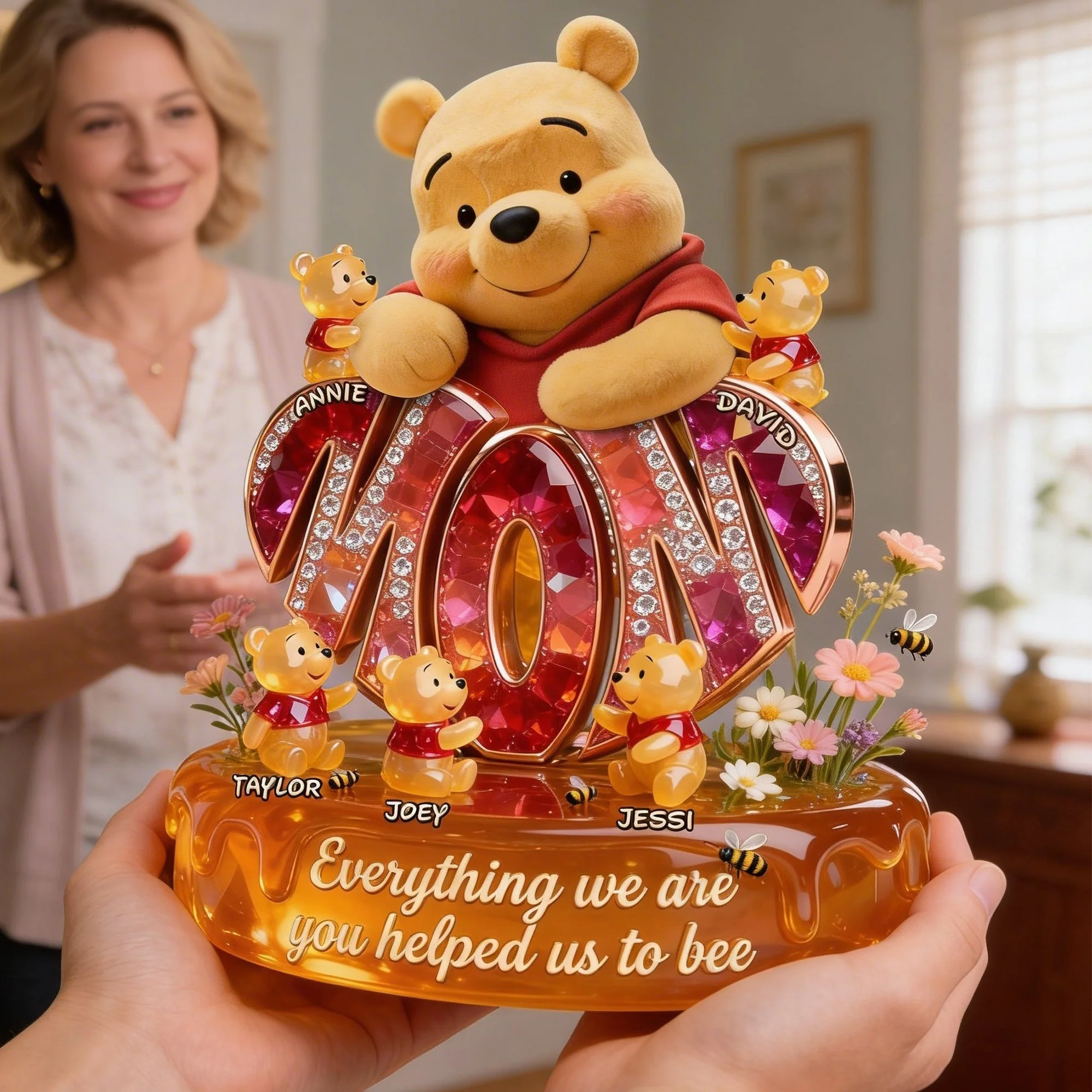 DSNY Honey Bear Best Mom Ever - Personalized Acrylic Plaque - Gift For Mom, Movie Fans NL122 - Image 4