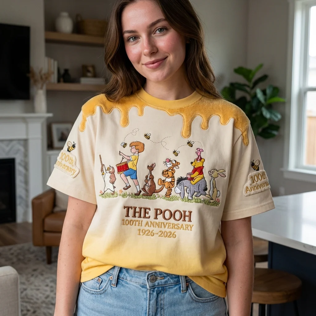 DSNY Honey Bear Celebrate 100 Years Of Friendship - Personalized All Over Shirt - Anniversary Gift For Movie Fans NL122 - Image 8