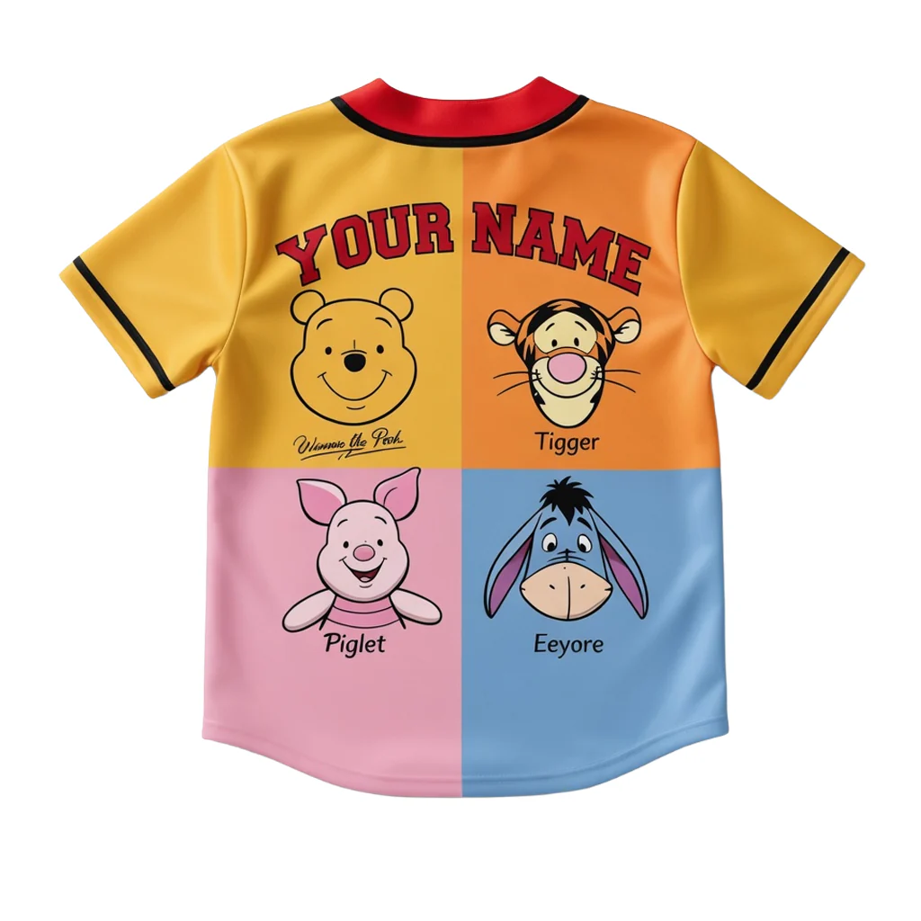 DSNY Honey Bear Celebrate 100 Years Of Friendship - Personalized Baseball Jersey For Kids, Adult - Gift For Movie Fans HH01 - Image 6