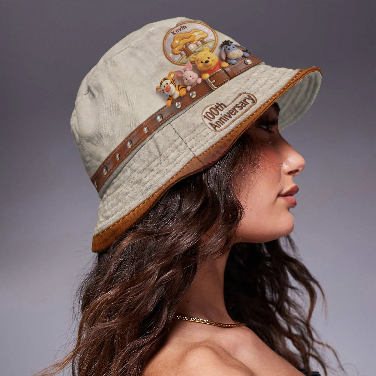 DSNY Honey Bear Celebrate 100 Years Of Friendship - Personalized Bucket Hat - Anniversary Gift For Movie Fans NL122 - Image 3