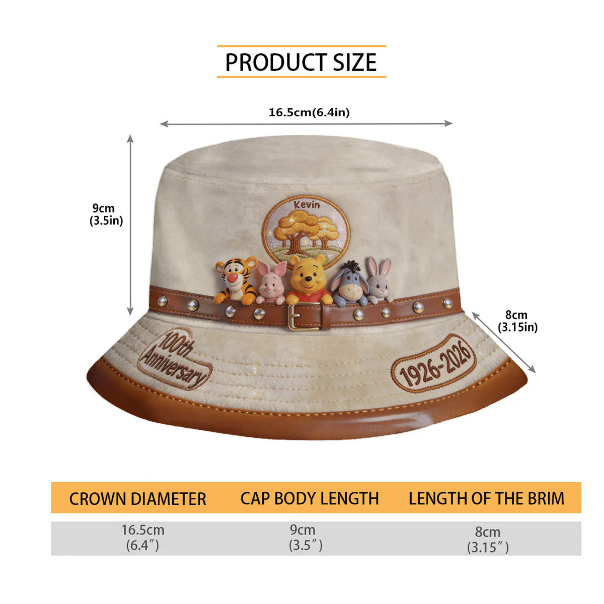 DSNY Honey Bear Celebrate 100 Years Of Friendship - Personalized Bucket Hat - Anniversary Gift For Movie Fans NL122 - Image 6