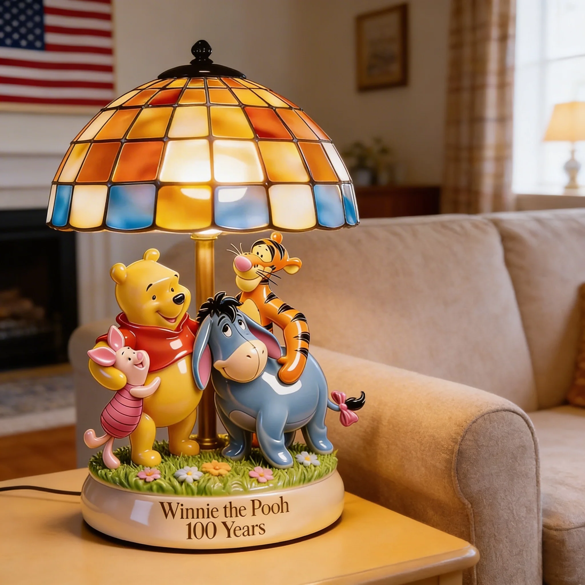 DSNY Honey Bear Celebrate 100 Years Of Friendship - Personalized Custom Shaped Acrylic Light Box - Anniversary Gift For Movie Fans NL122 - Image 3