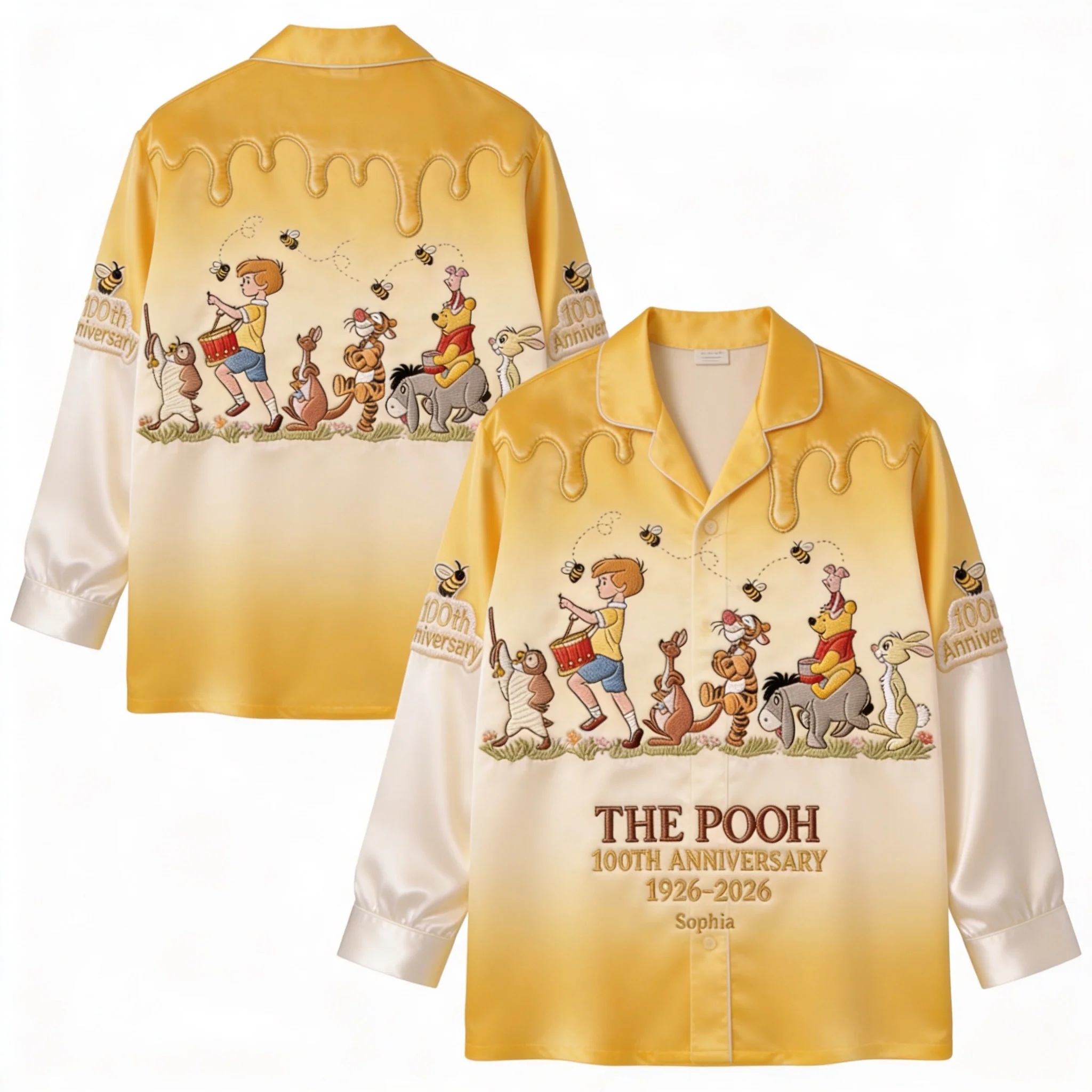 DSNY Honey Bear Celebrate 100 Years Of Friendship - Personalized Pajama - Anniversary Gift For Movie Fans NL122 - Image 5
