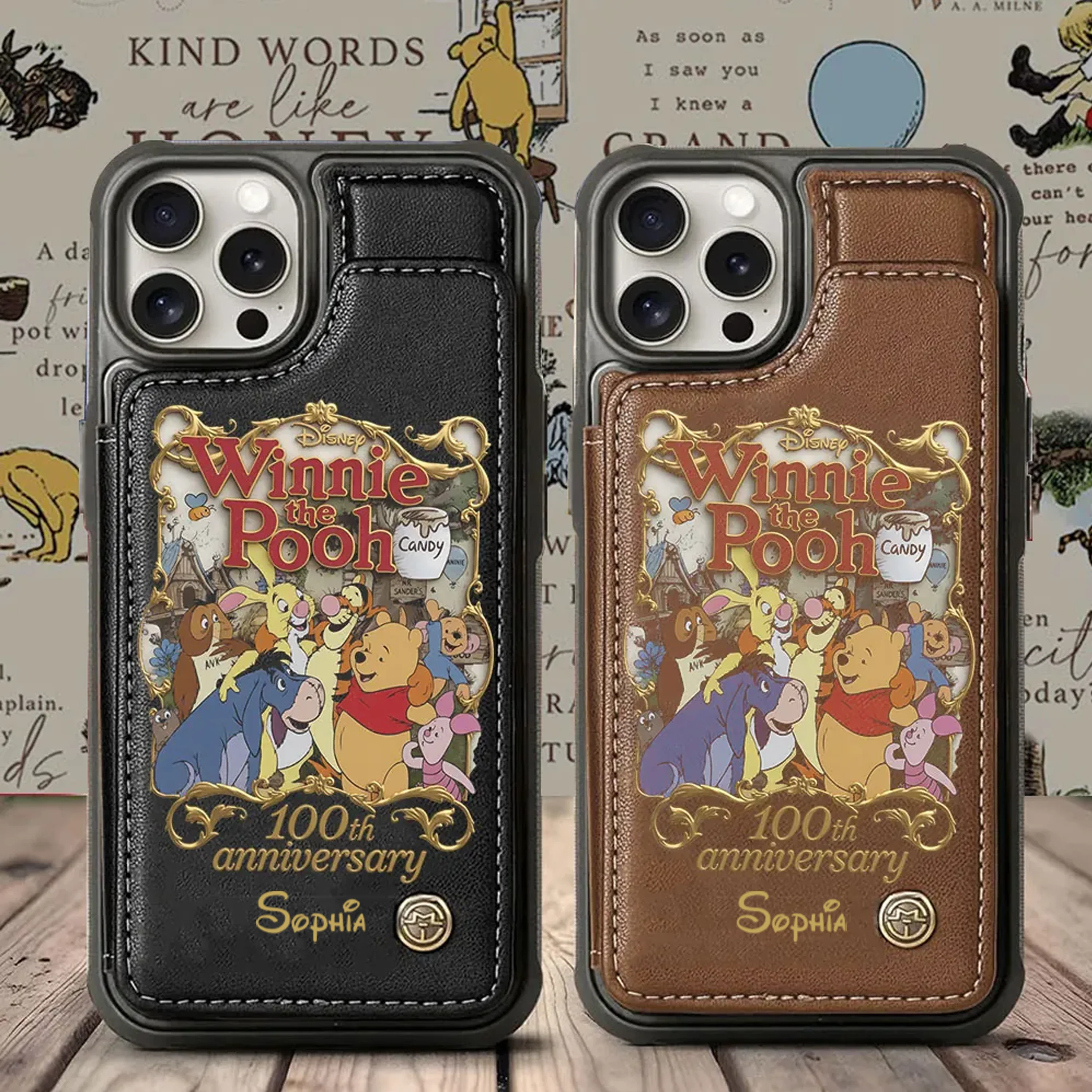 DSNY Honey Bear Celebrate 100 Years Of Friendship - Personalized Wallet Phone Case HH01
