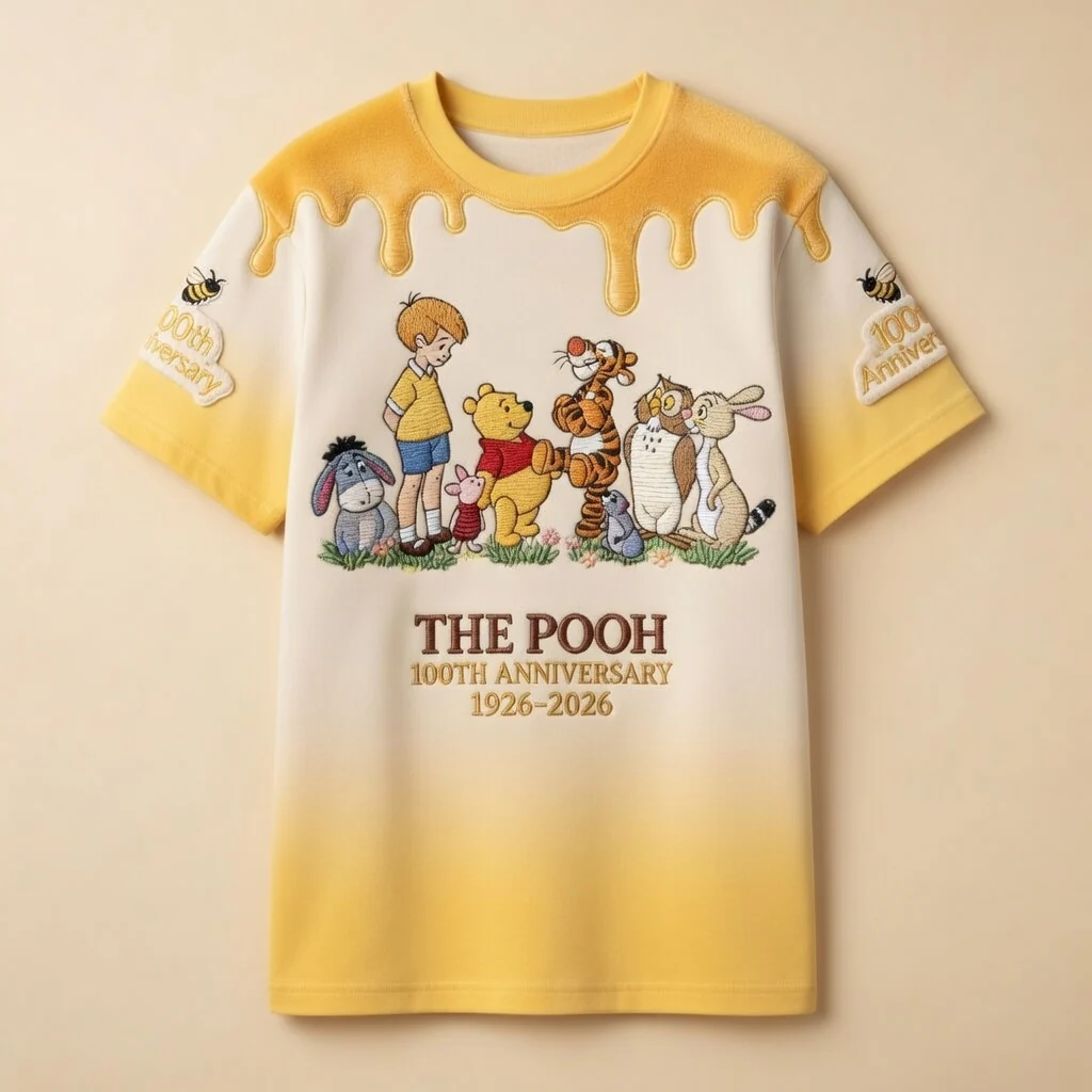 DSNY Honey Bear Celebrate 100 Years Of Magic Friendship - Personalized All Over Shirt - Anniversary Gift For Movie Fans NL122 - Image 9