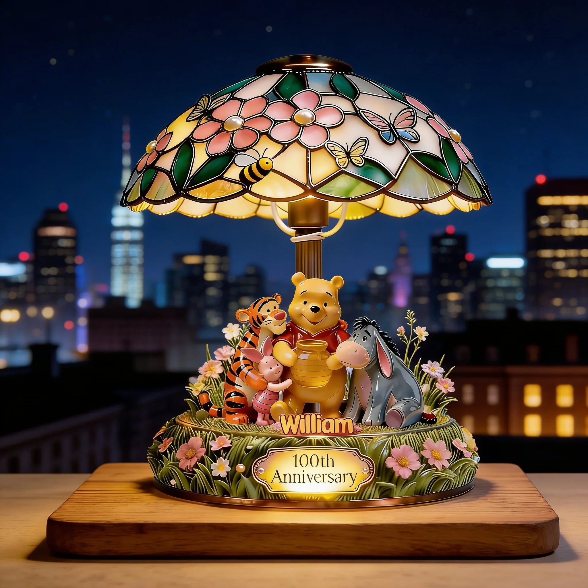DSNY Honey Bear Celebrate A Century Of Friendship - Personalized Custom Shape Acrylic Light Box - Anniversary Gift For Family, Movie Fans NL122 - Image 4