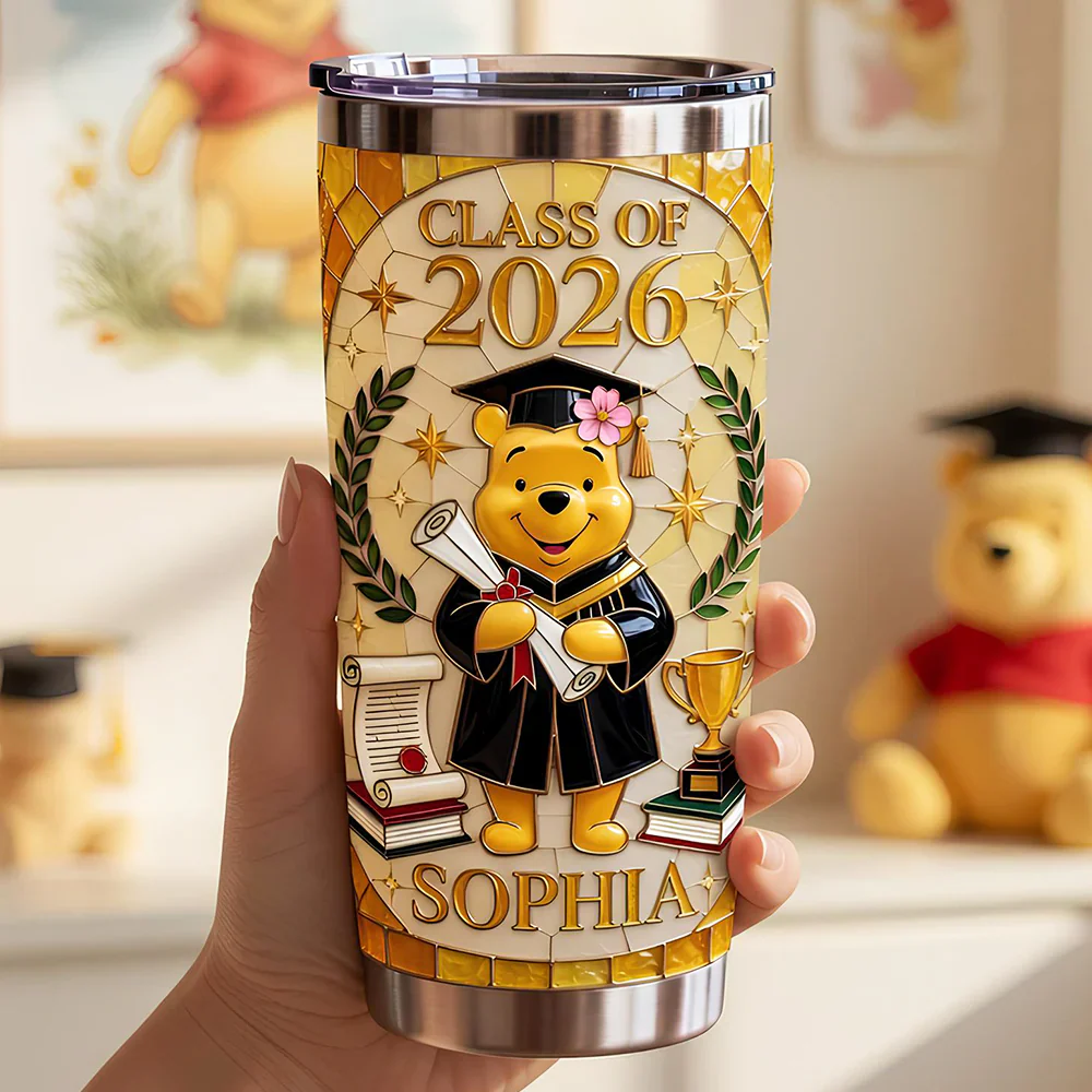 DSNY Honey Bear Celebrate Graduation - Personalized Tumbler - Gift For Graduates - NL122 - Image 2