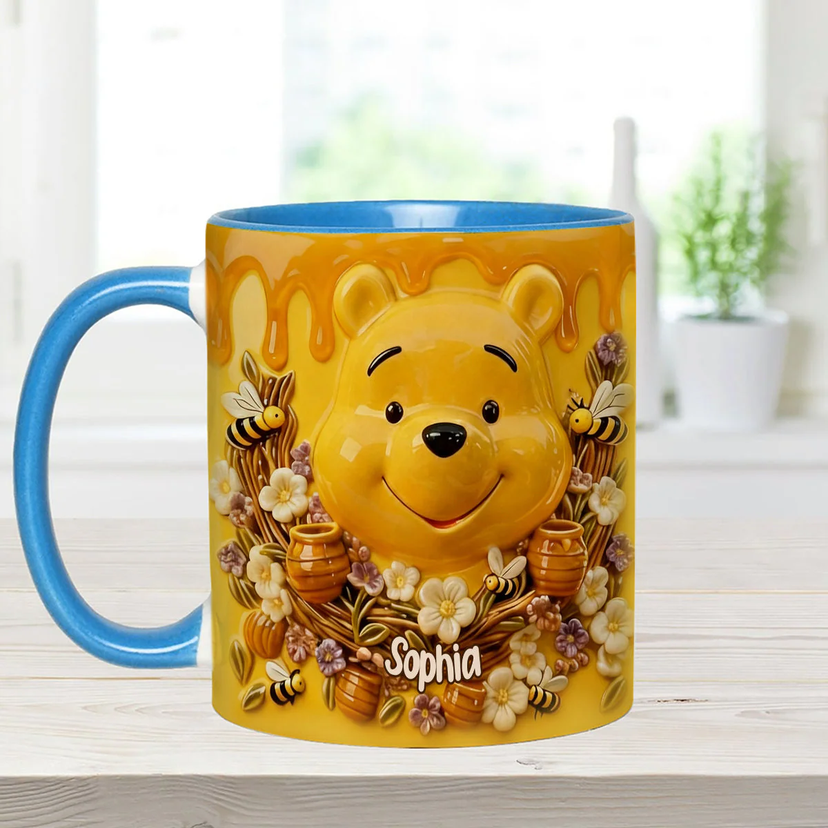 DSNY Honey Bear Celebrate Our 100 Years Of Friendship - Personalized Accent Mug - Gift For Movie Fans NL122 - Image 5