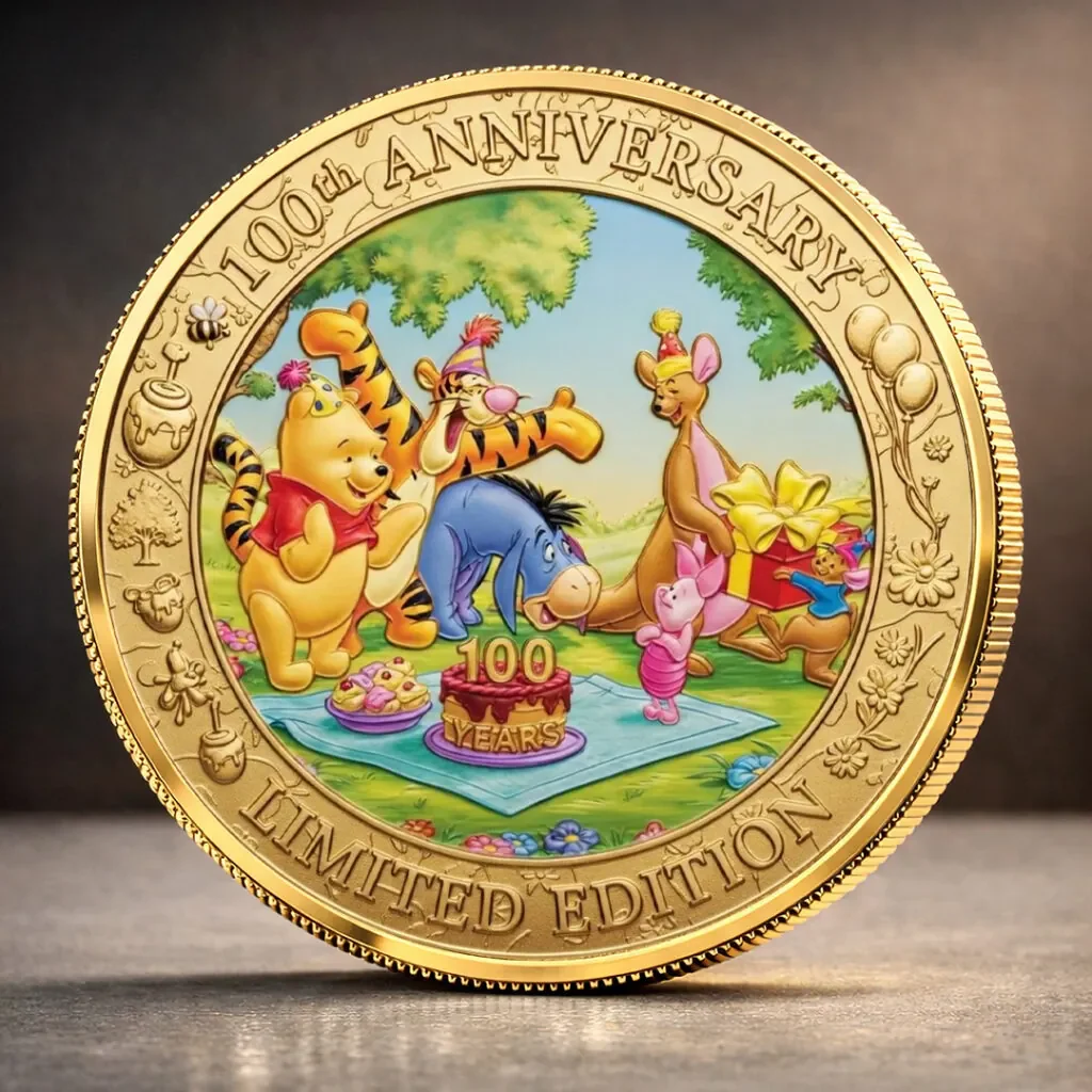 DSNY Honey Bear Celebrate Our 100th Anniversary Of Friendship - Personalized Commemorative Coin - Gift For Movie Fans