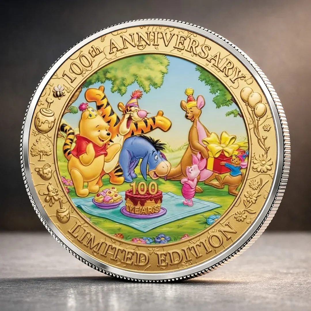 DSNY Honey Bear Celebrate Our 100th Anniversary Of Friendship - Personalized Commemorative Coin - Gift For Movie Fans - Image 2