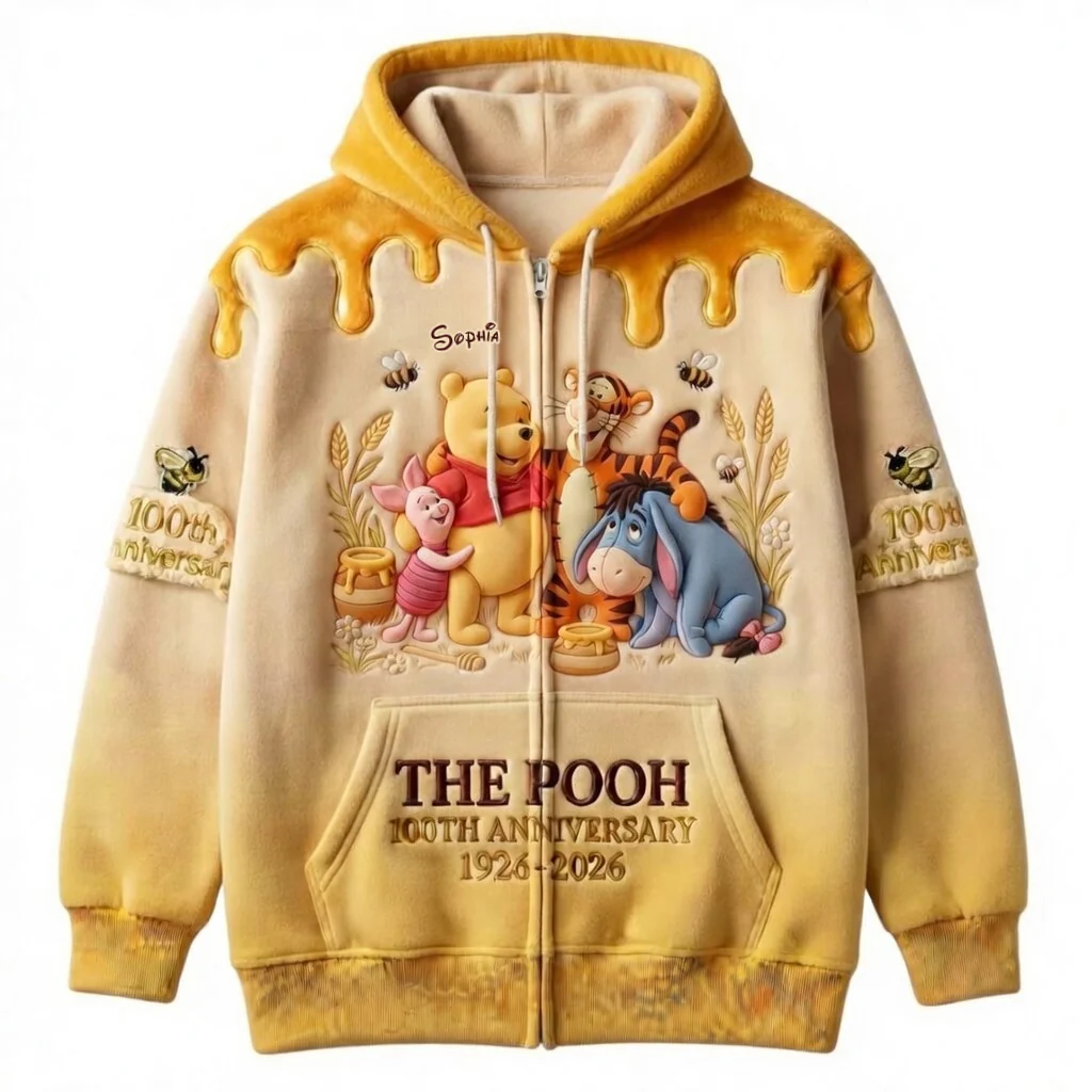 DSNY Honey Bear Celebrate Our 100th Anniversary - Personalized All Over Shirt - Gift For Movie Fans HH01 - Image 4