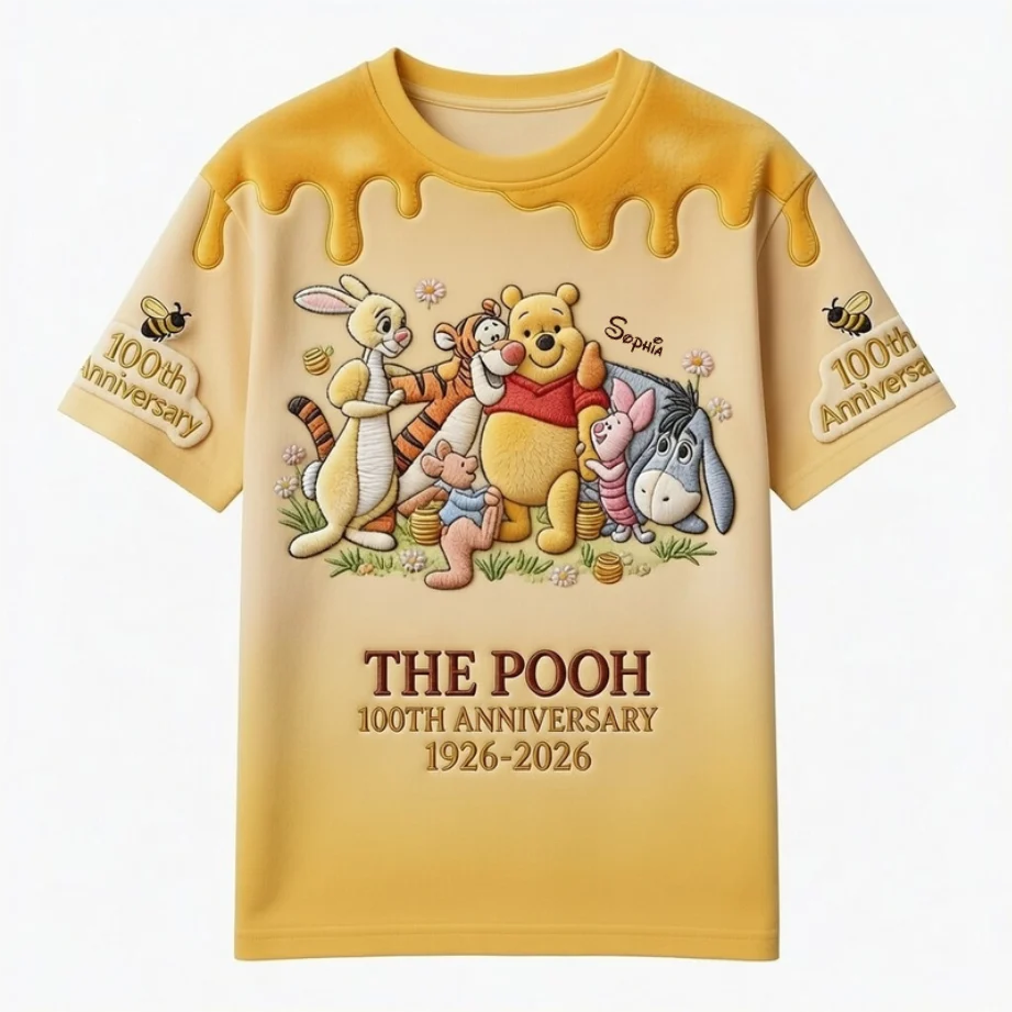 DSNY Honey Bear Celebrate Our 100th Anniversary - Personalized All Over Shirt - Gift For Movie Fans HH01 - Image 6