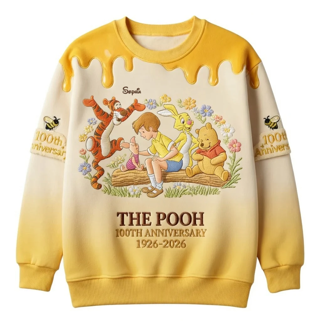 DSNY Honey Bear Celebrate Our 100th Anniversary - Personalized All Over Shirt - Gift For Movie Fans HH01 - Image 5