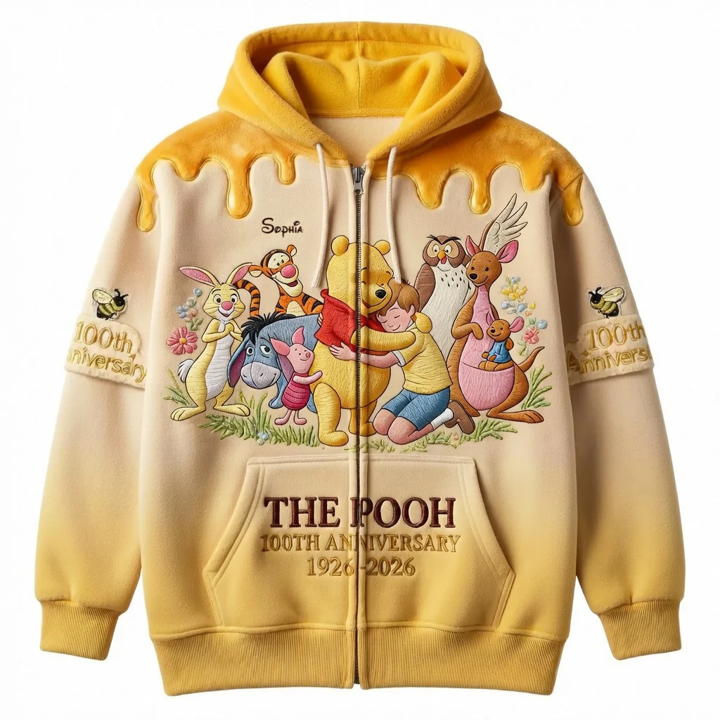 DSNY Honey Bear Celebrate Our 100th Anniversary - Personalized All Over Shirt - Gift For Movie Fans HH01 - Image 4