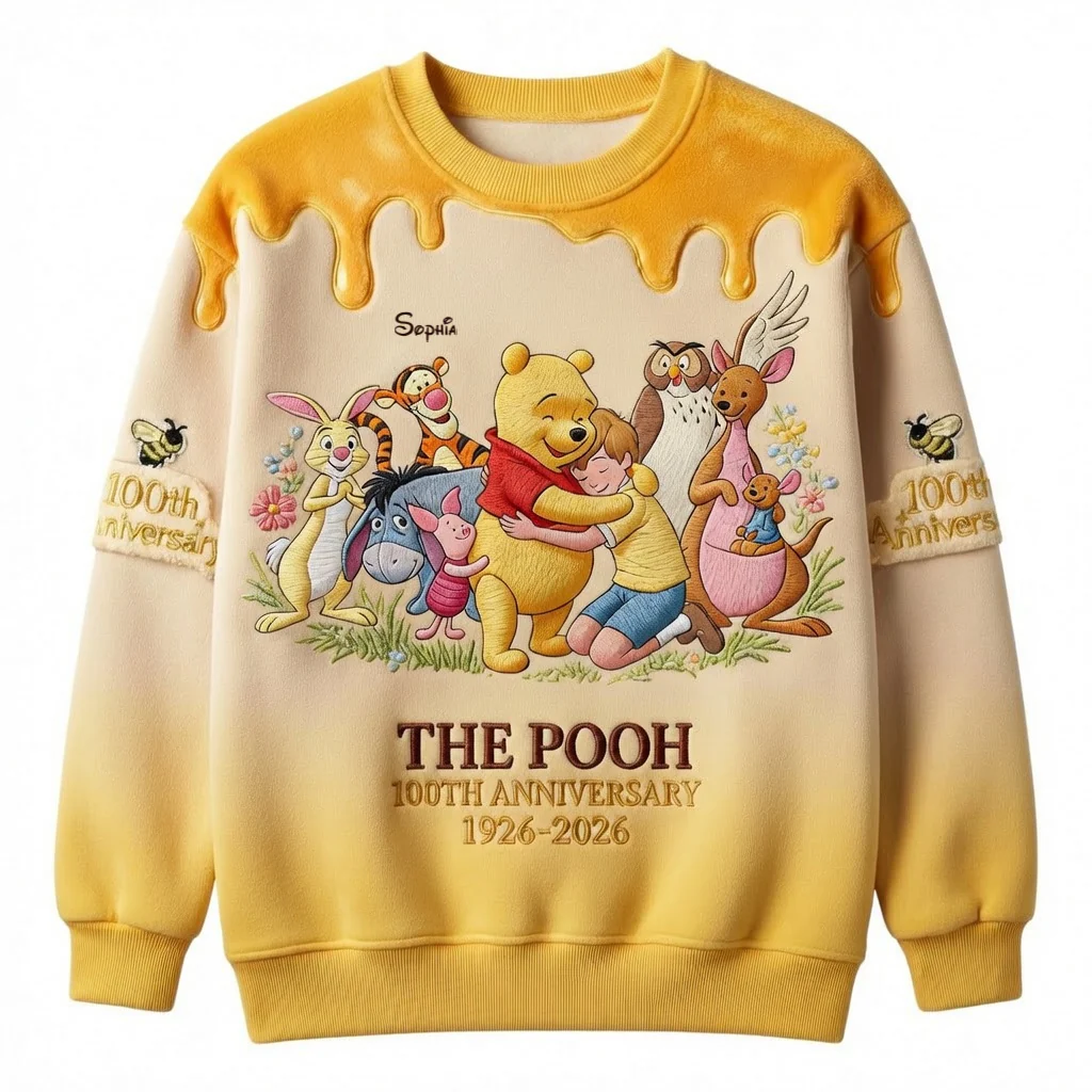 DSNY Honey Bear Celebrate Our 100th Anniversary - Personalized All Over Shirt - Gift For Movie Fans HH01 - Image 5
