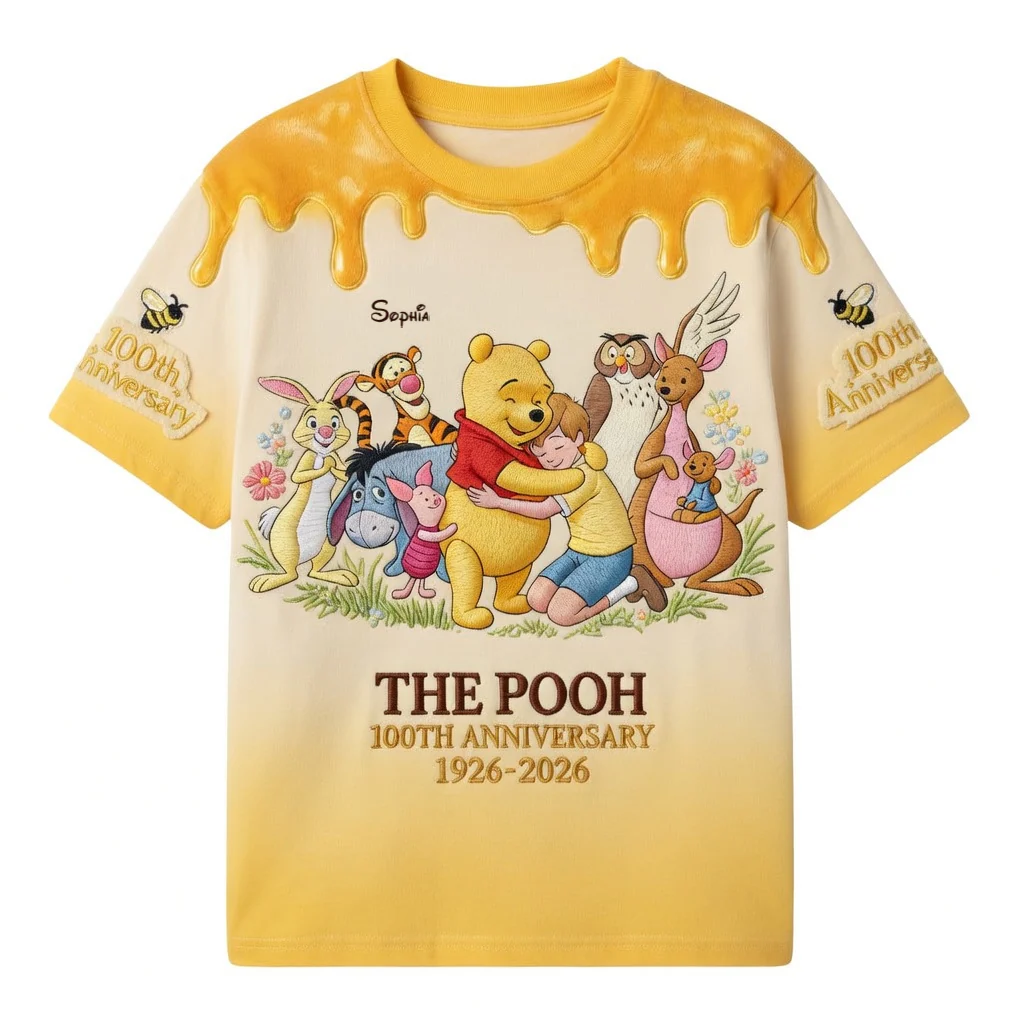 DSNY Honey Bear Celebrate Our 100th Anniversary - Personalized All Over Shirt - Gift For Movie Fans HH01 - Image 6