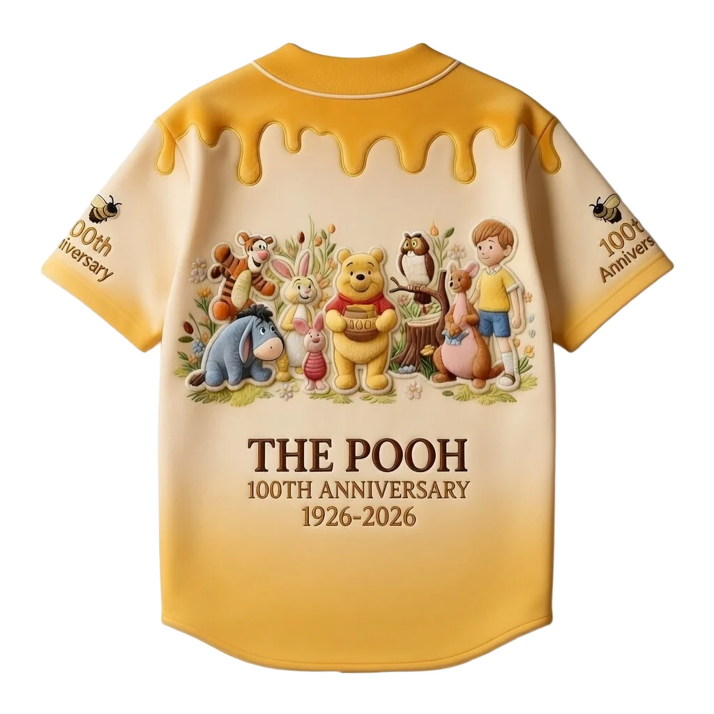 DSNY Honey Bear Celebrate Our 100th Anniversary - Personalized Baseball Jersey For Adult, Kid, Toddler - Gift For Movie Fans HH01 - Image 8