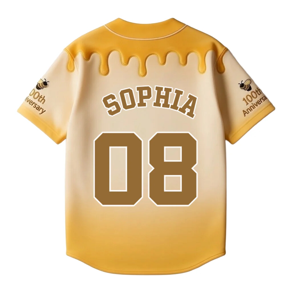 DSNY Honey Bear Celebrate Our 100th Anniversary - Personalized Baseball Jersey For Adult, Kid, Toddler - Gift For Movie Fans HH01 - Image 9