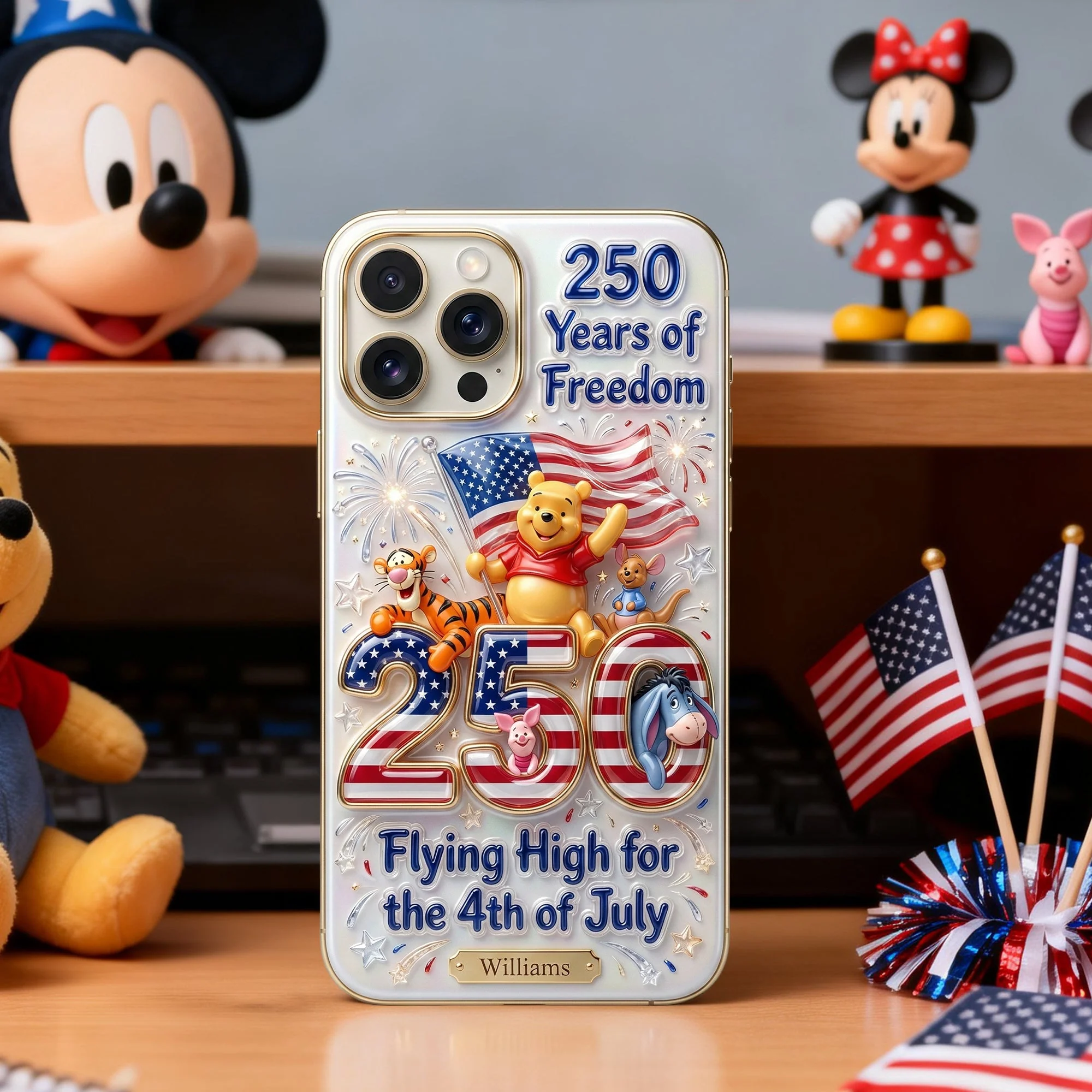 DSNY Honey Bear Celebrate USA's 250th Anniversary - Personalized Phone Case - Gift For Movie Fans, Patriots NL122 - Image 3