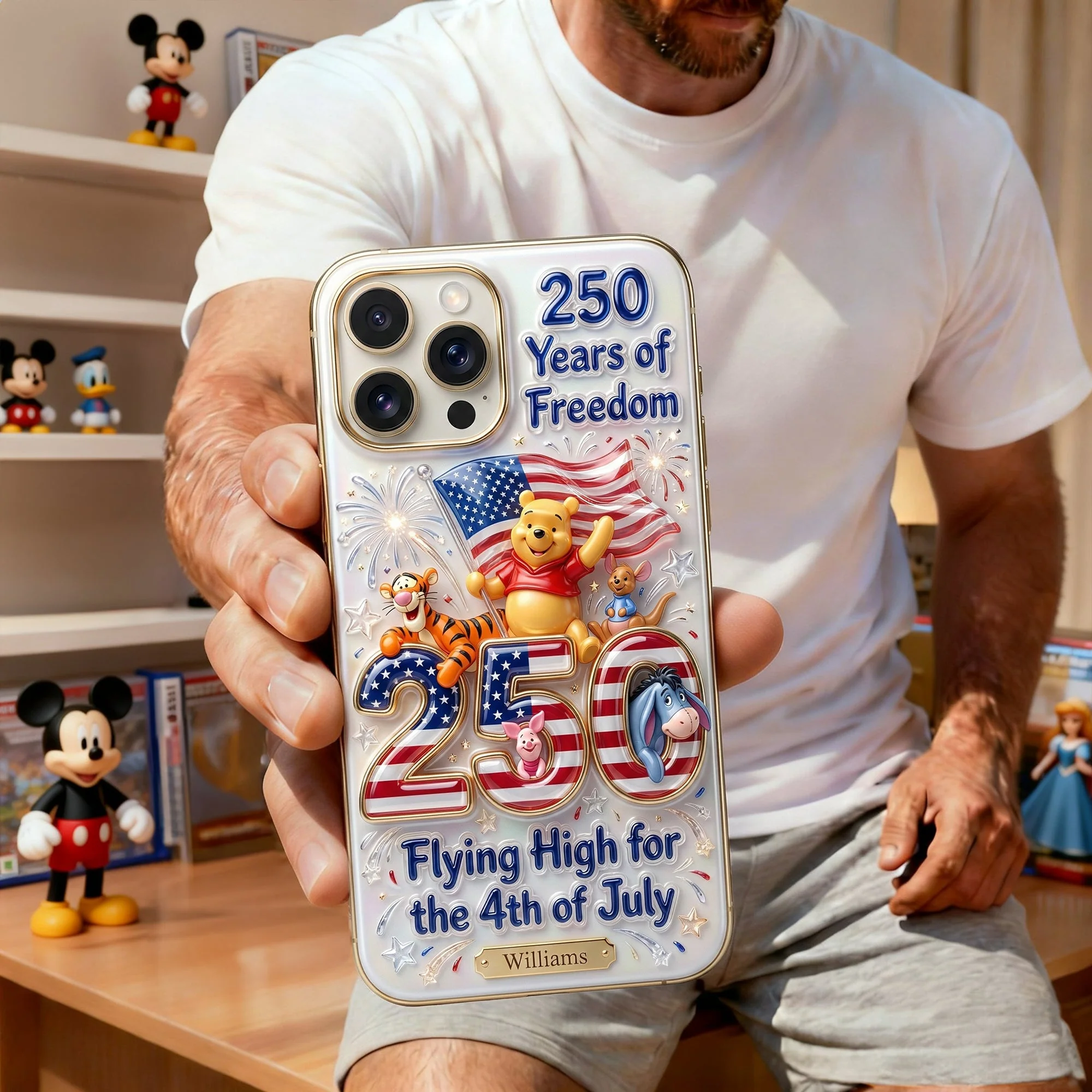 DSNY Honey Bear Celebrate USA's 250th Anniversary - Personalized Phone Case - Gift For Movie Fans, Patriots NL122 - Image 4