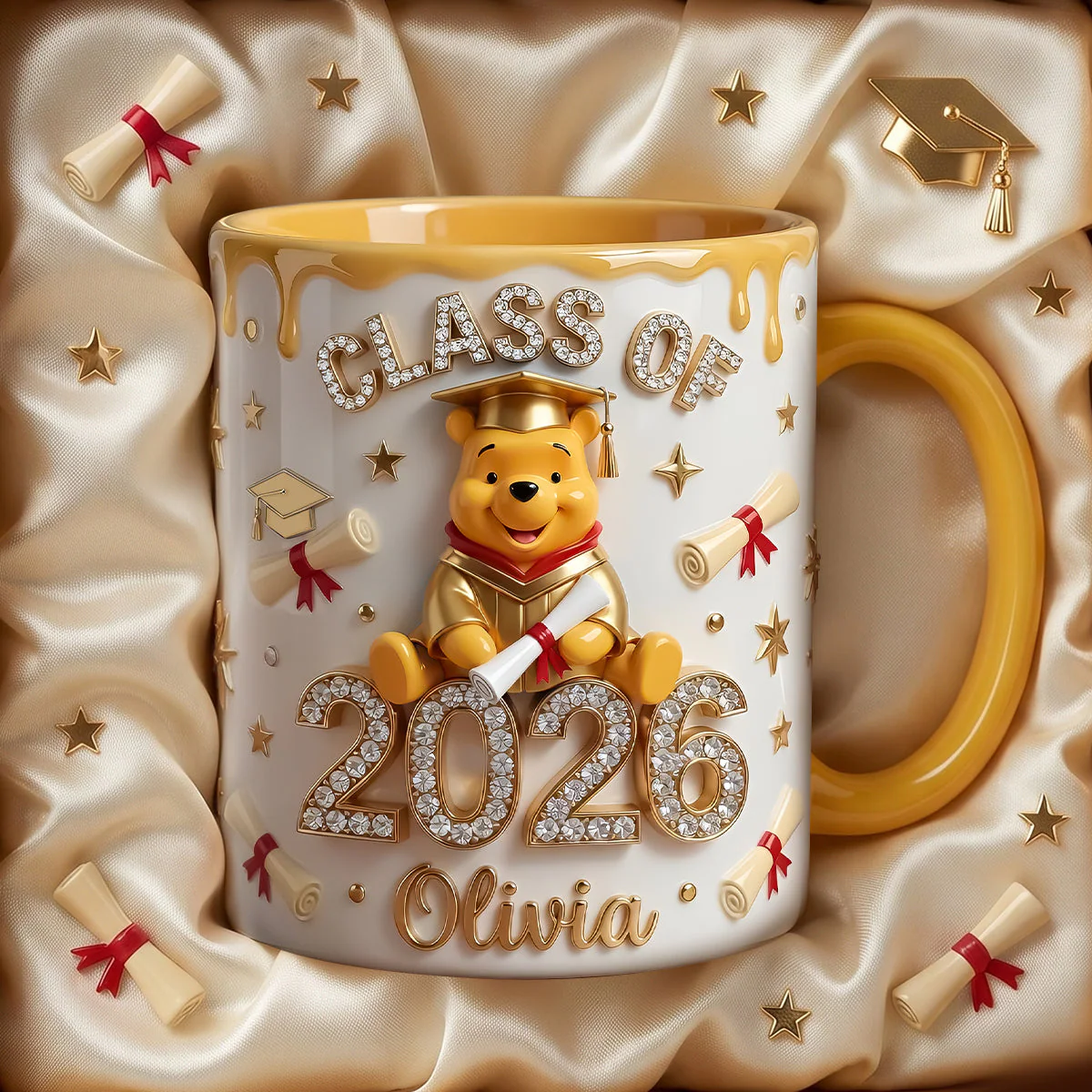 DSNY Honey Bear Congrats Graduation - Personalized Accent Mug - Gift For Graduates - Image 2